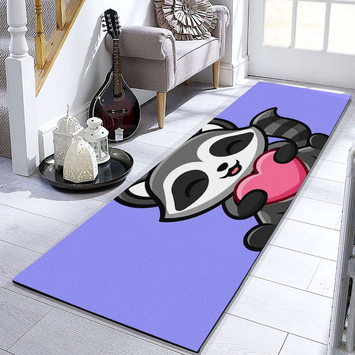 Lovely Raccoon Runner Carpet