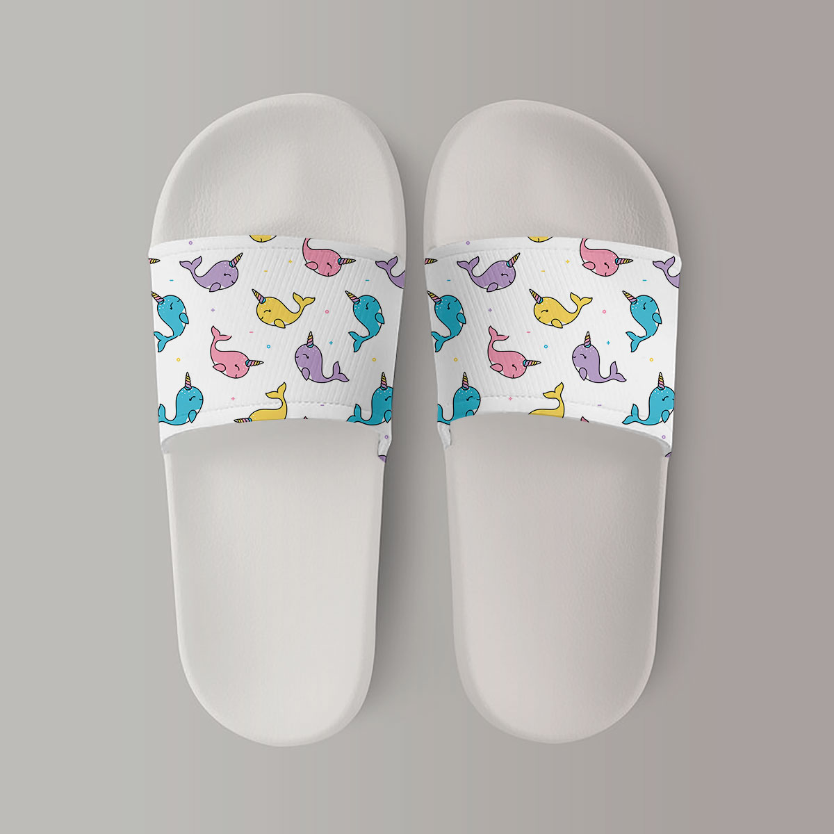Colorful Happy Narwhal Sandal
