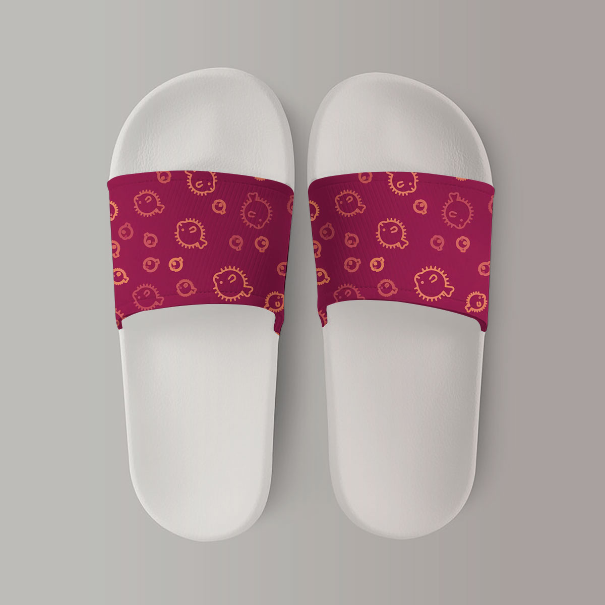 Funny Red Puffer Fish Sandal