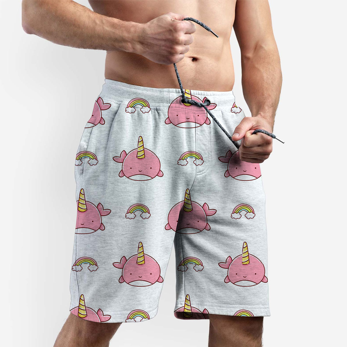 Cloud Pink Narwhal Shorts