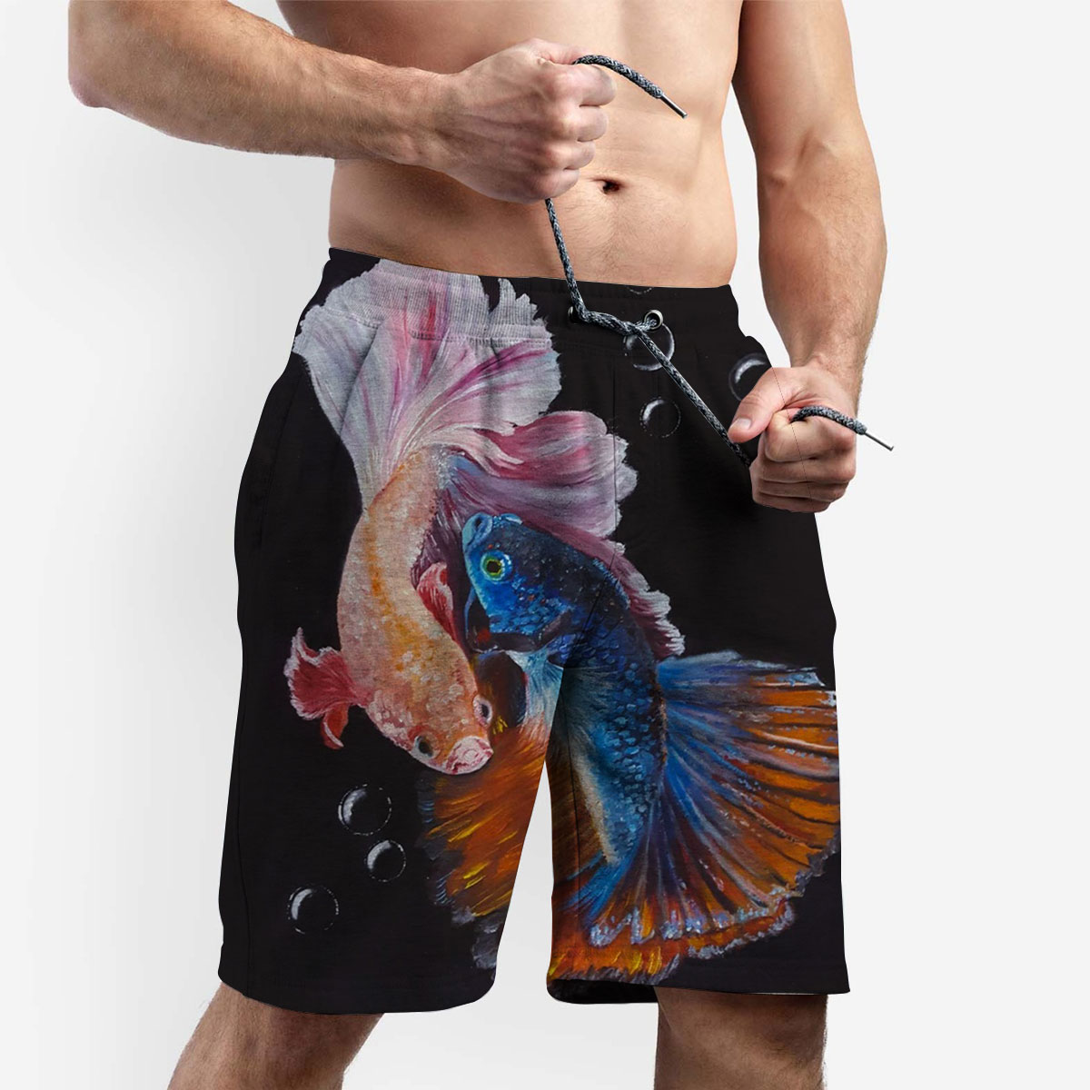 Colorful Couple Betta Fish Shorts