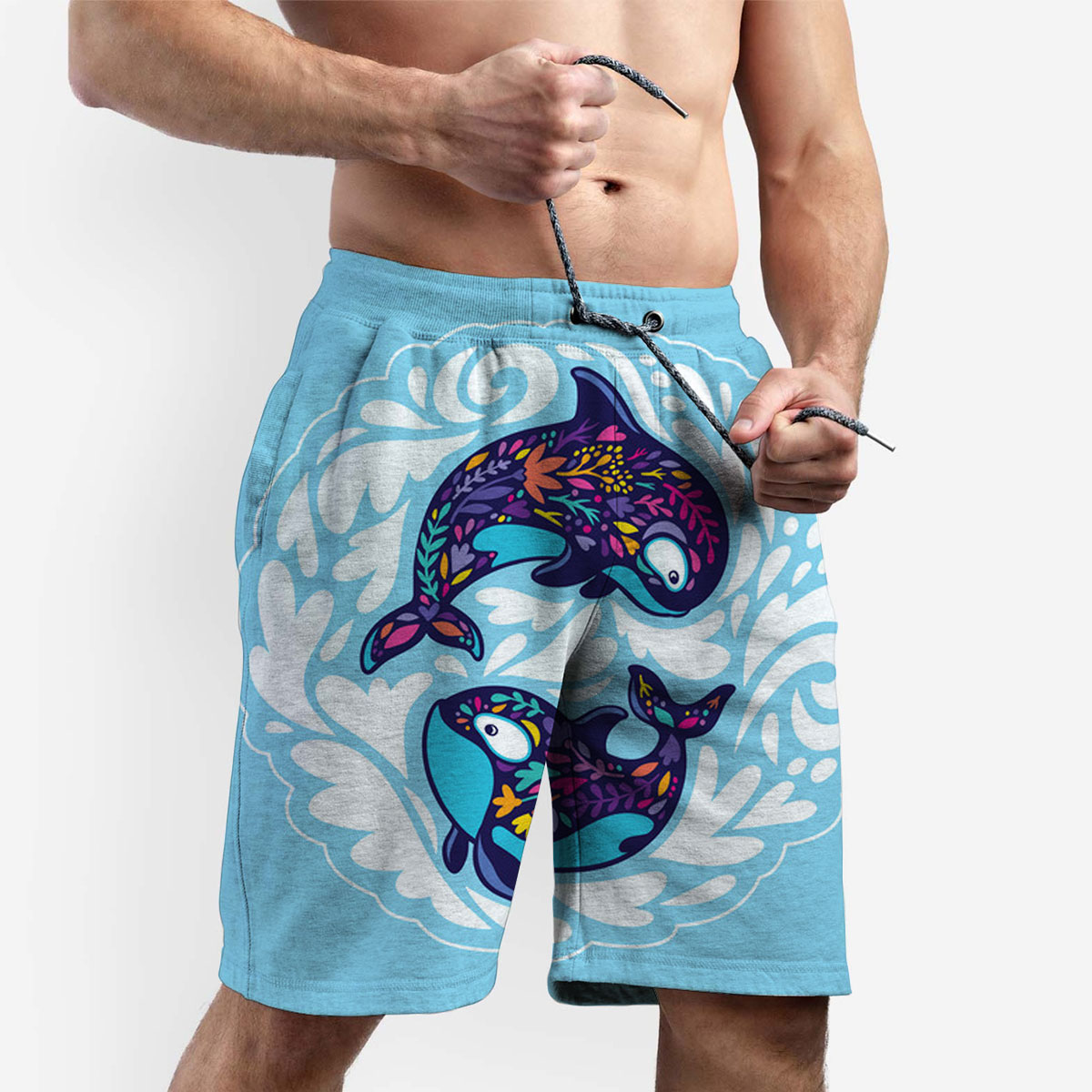 Double Floral Orca Shorts
