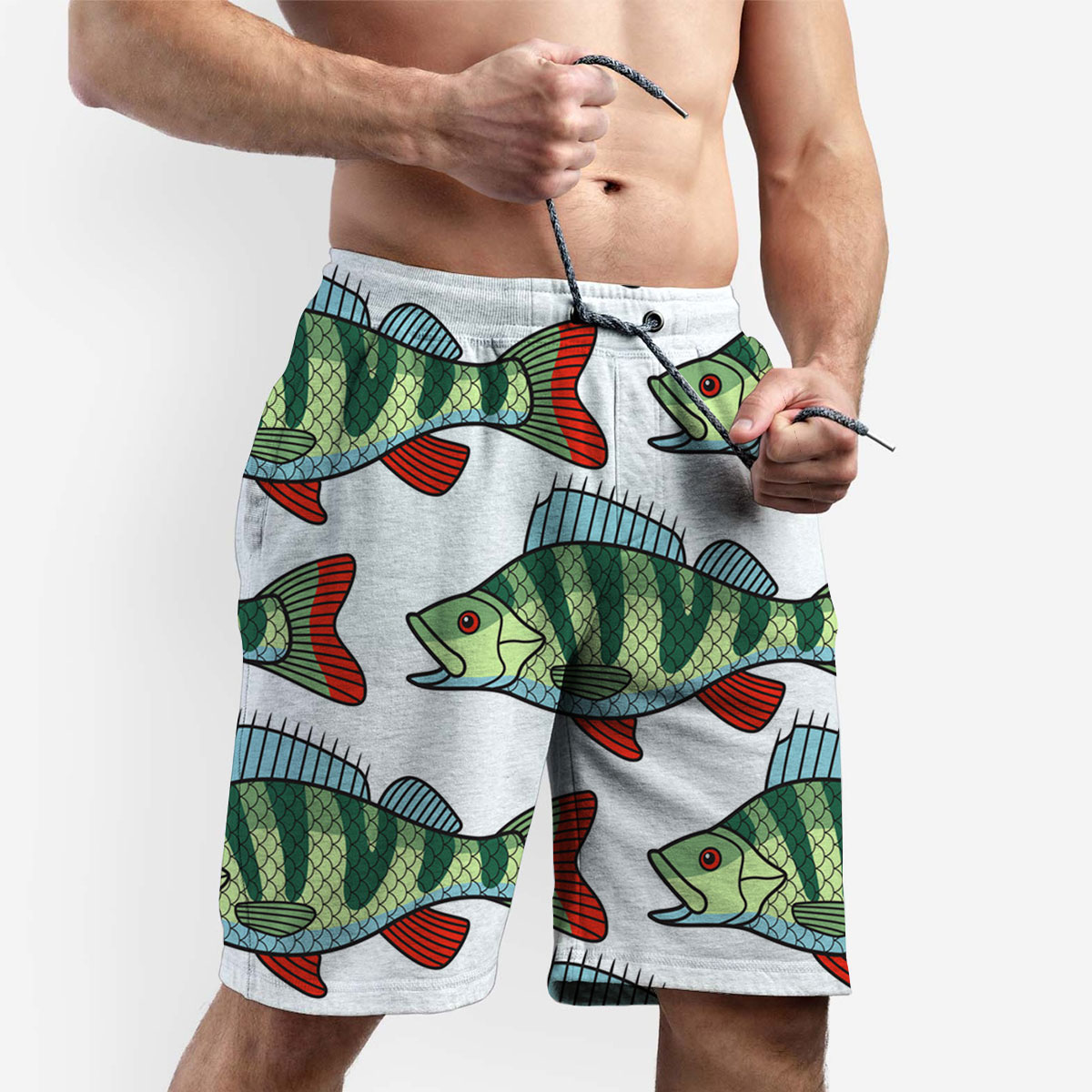 Green Bass Fish Shorts