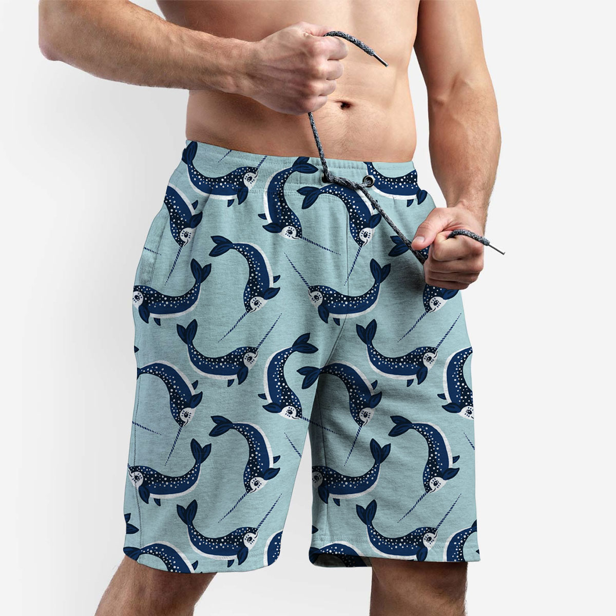Lovely Blue Narwhal Shorts