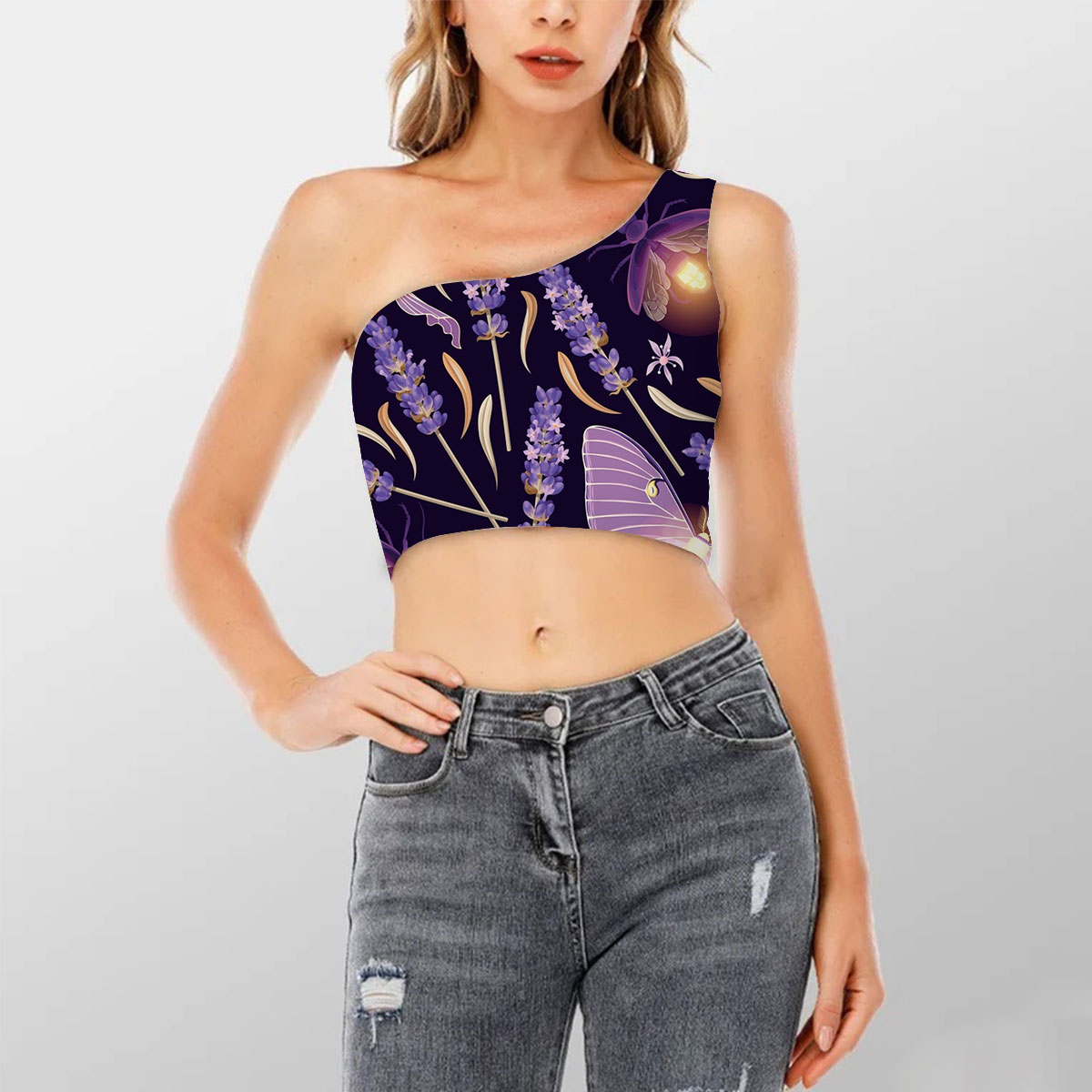 Fairy Fireflies Shoulder Cropped Top