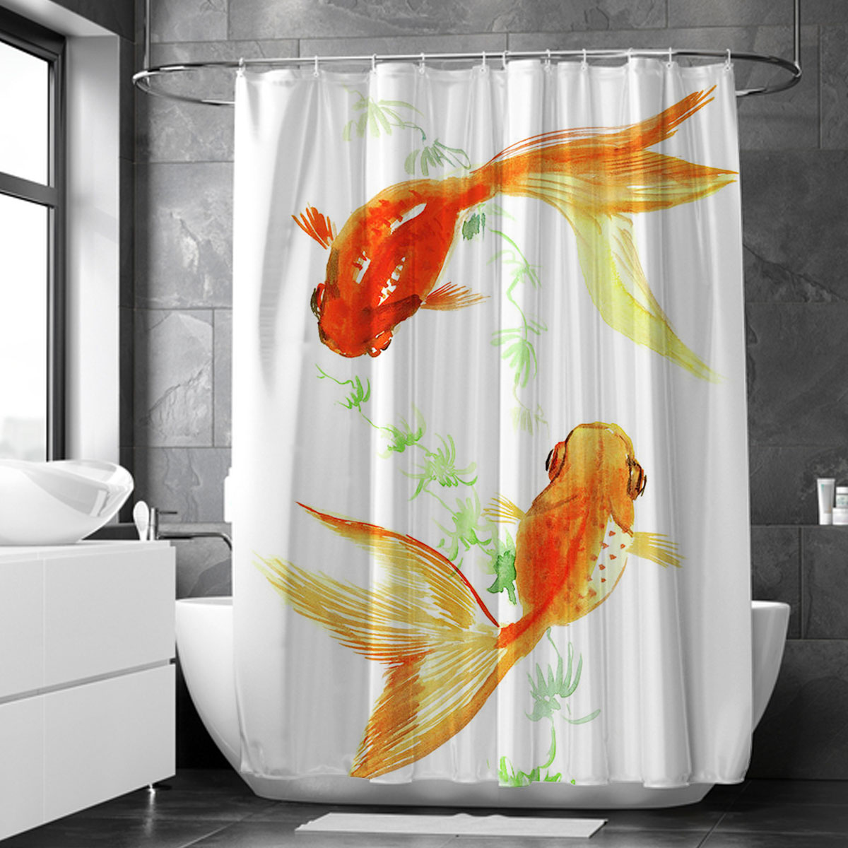 Couple Goldfish Shower Curtain