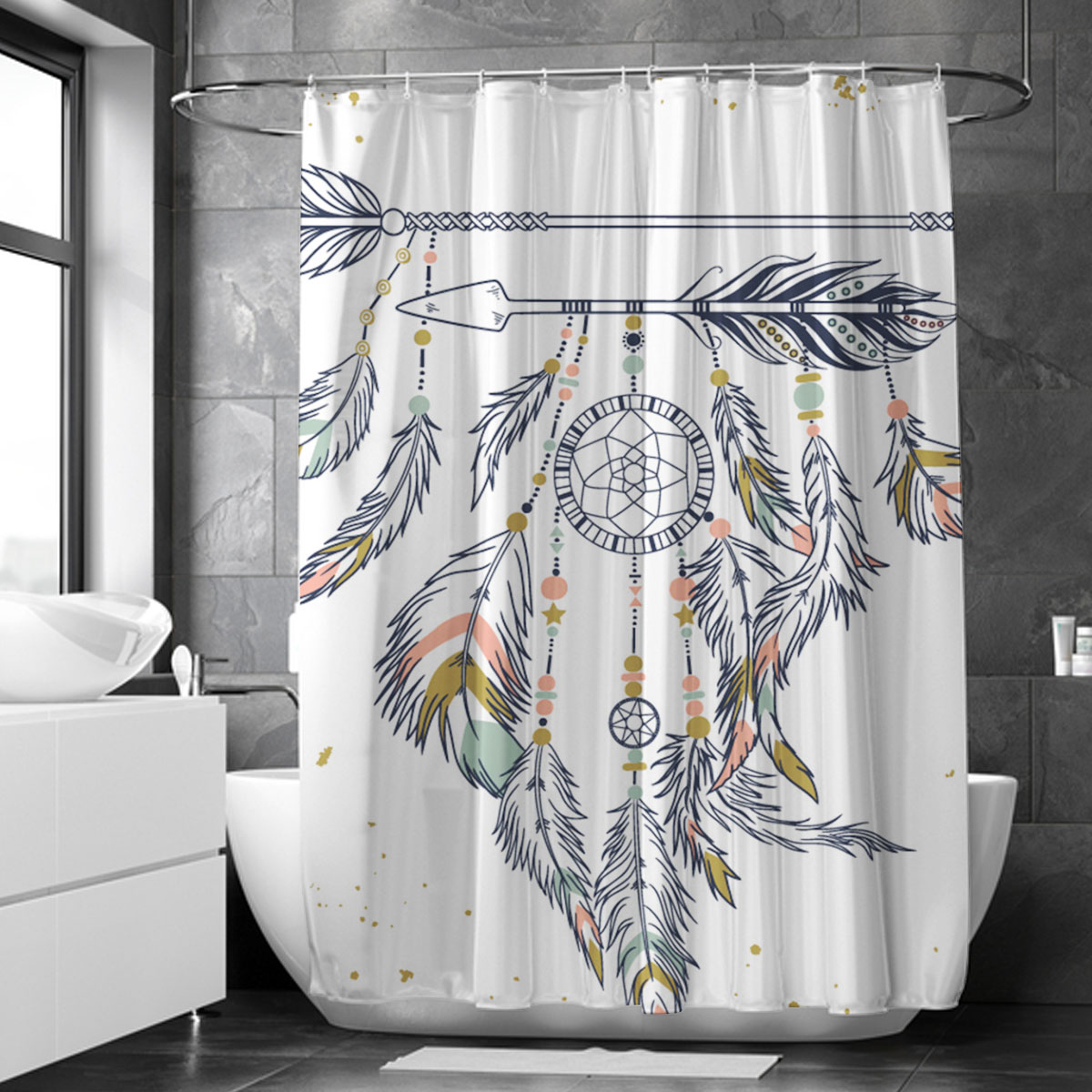 Dreamcatcher Native American Shower Curtain