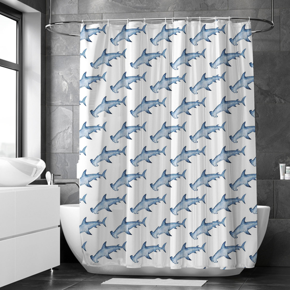Hammerhead Shark Shower Curtain