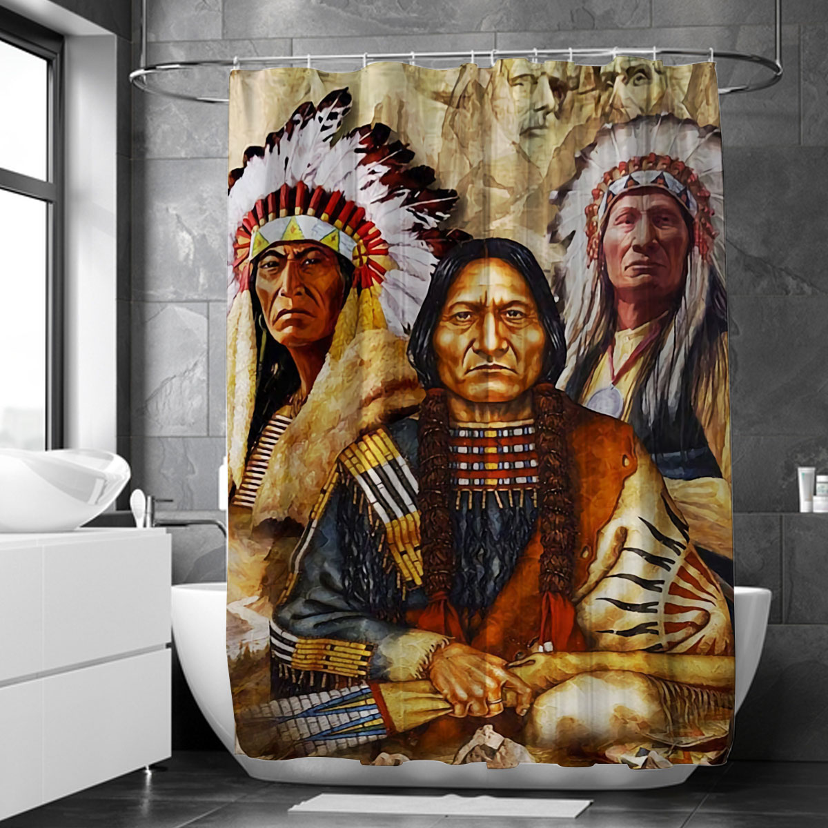Indigenous Native American Shower Curtain