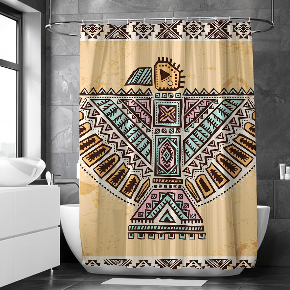 Lunarable Native American Shower Curtain