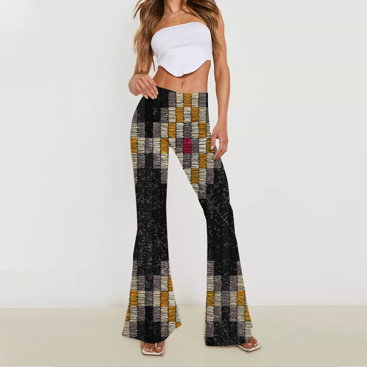 Embroidered Bohemian Style Skinny Flare Pants