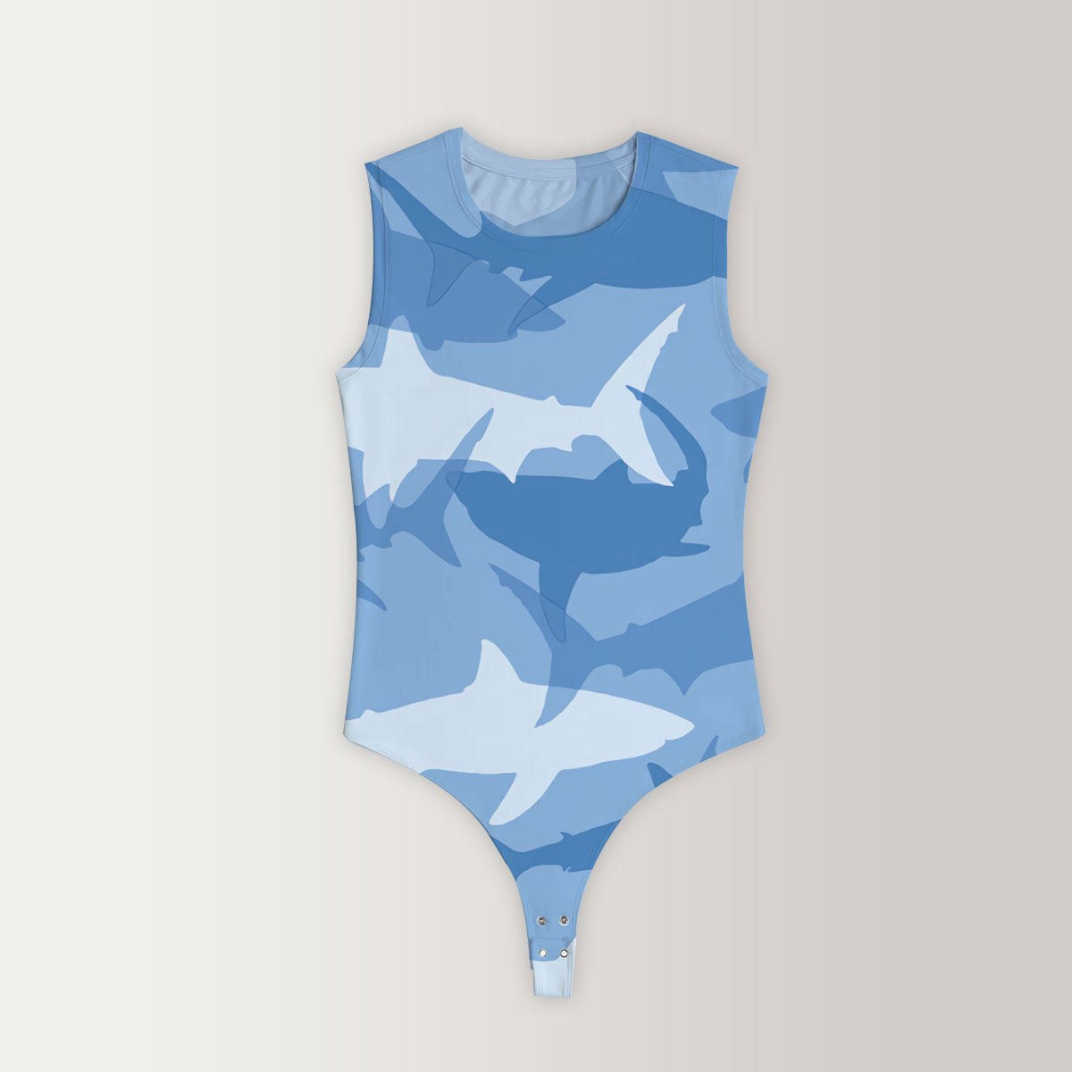 Family Great White Shark Sleeveless Bodysuit