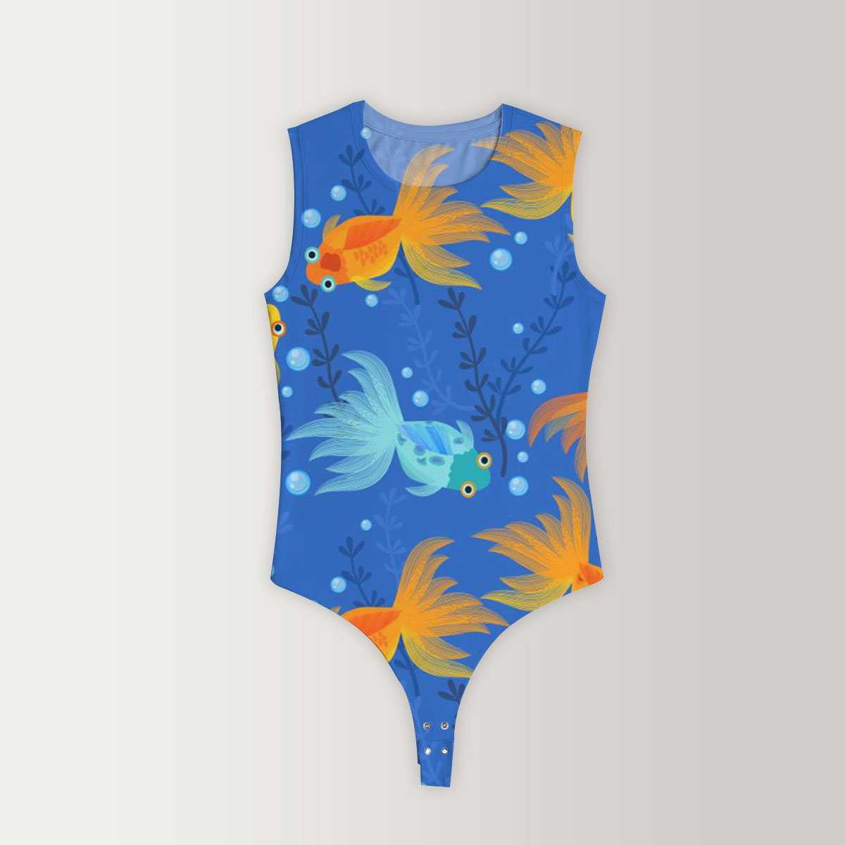 Goldfish Swimming Sleeveless Bodysuit