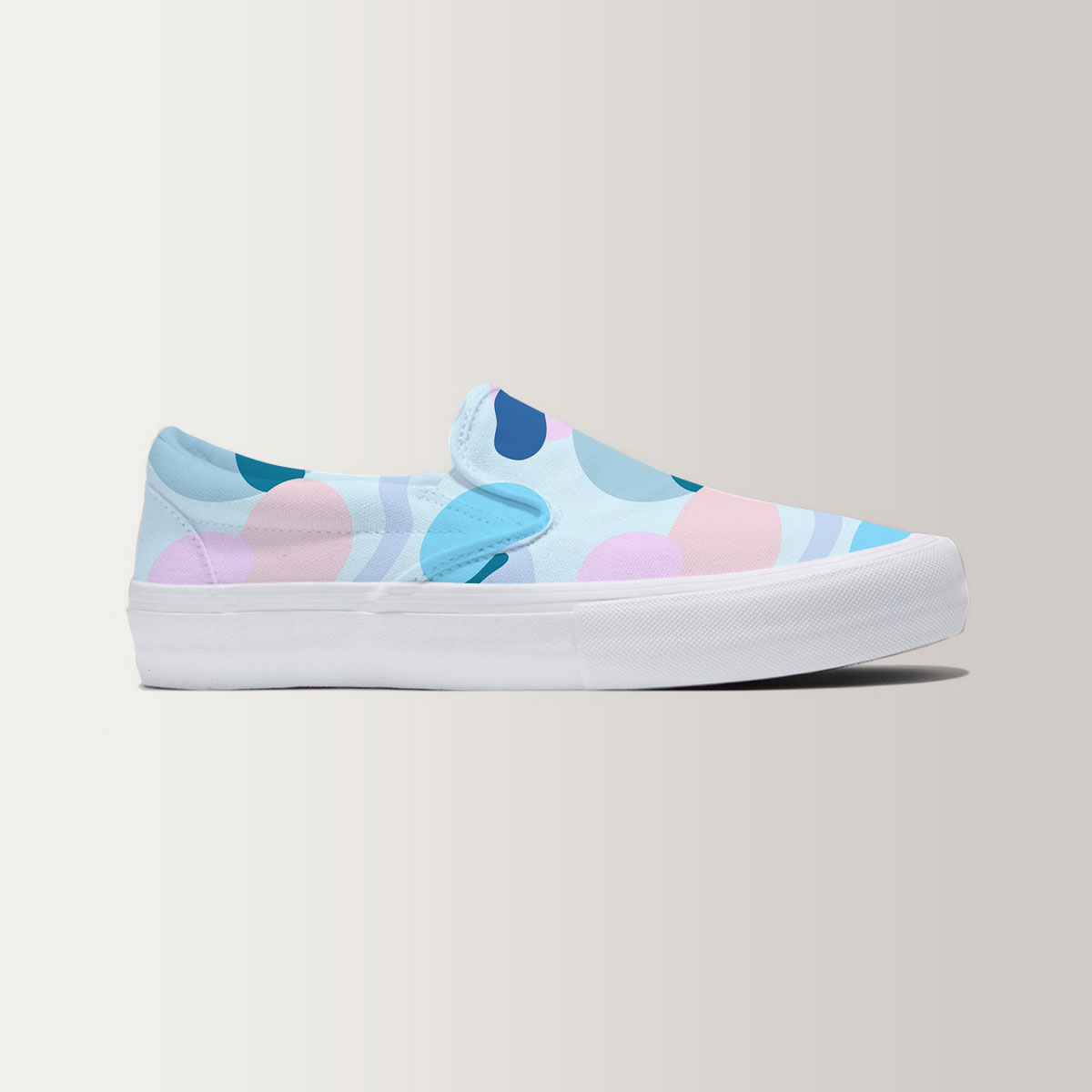 Colorful Abstract Minimalist Slip On Sneakers