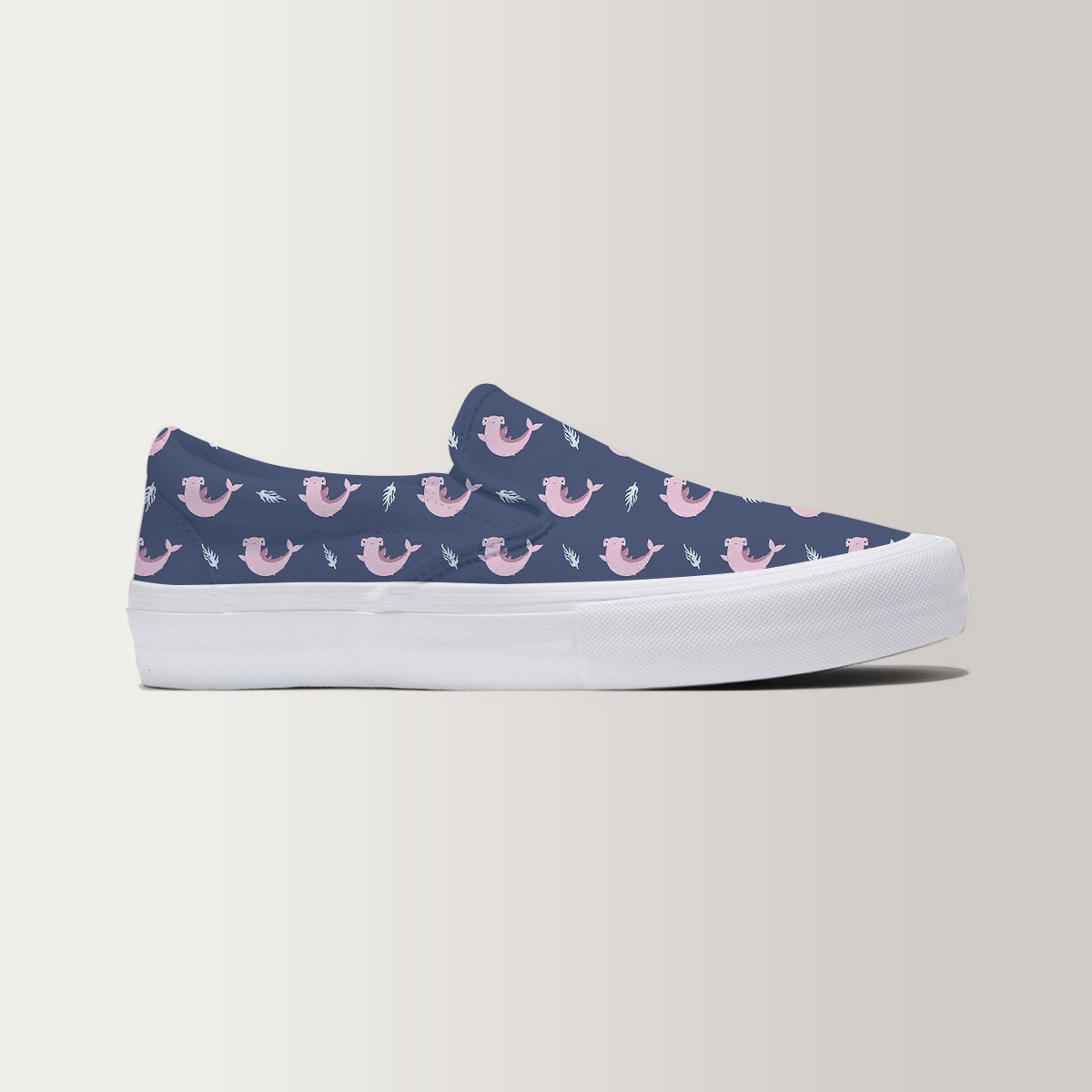 Cute Pink Hammerhead Slip On Sneakers