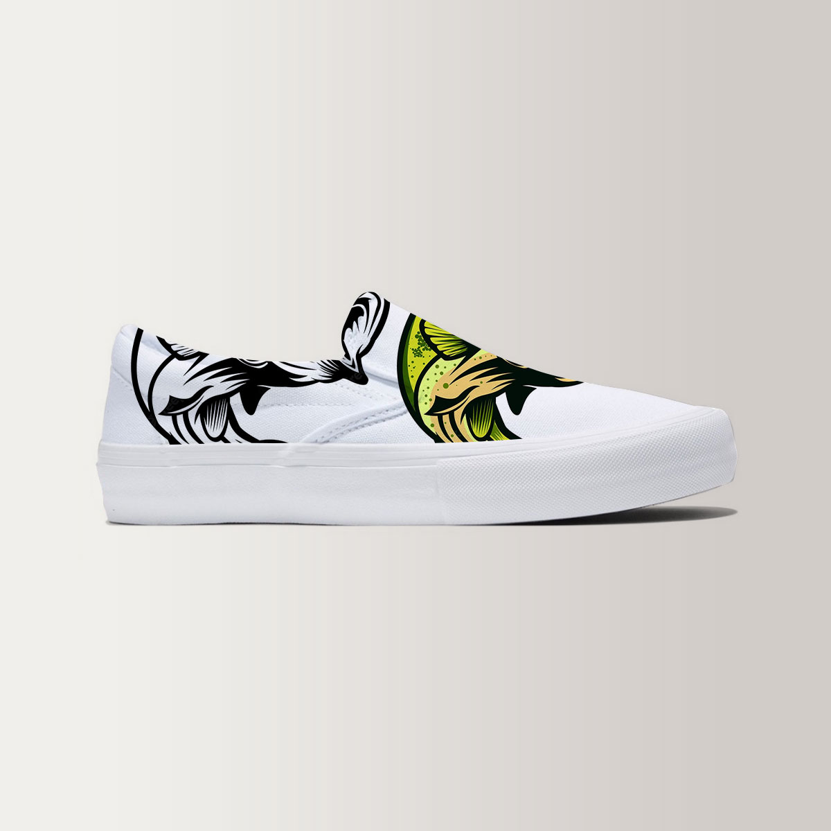Double Bass Fish Slip On Sneakers