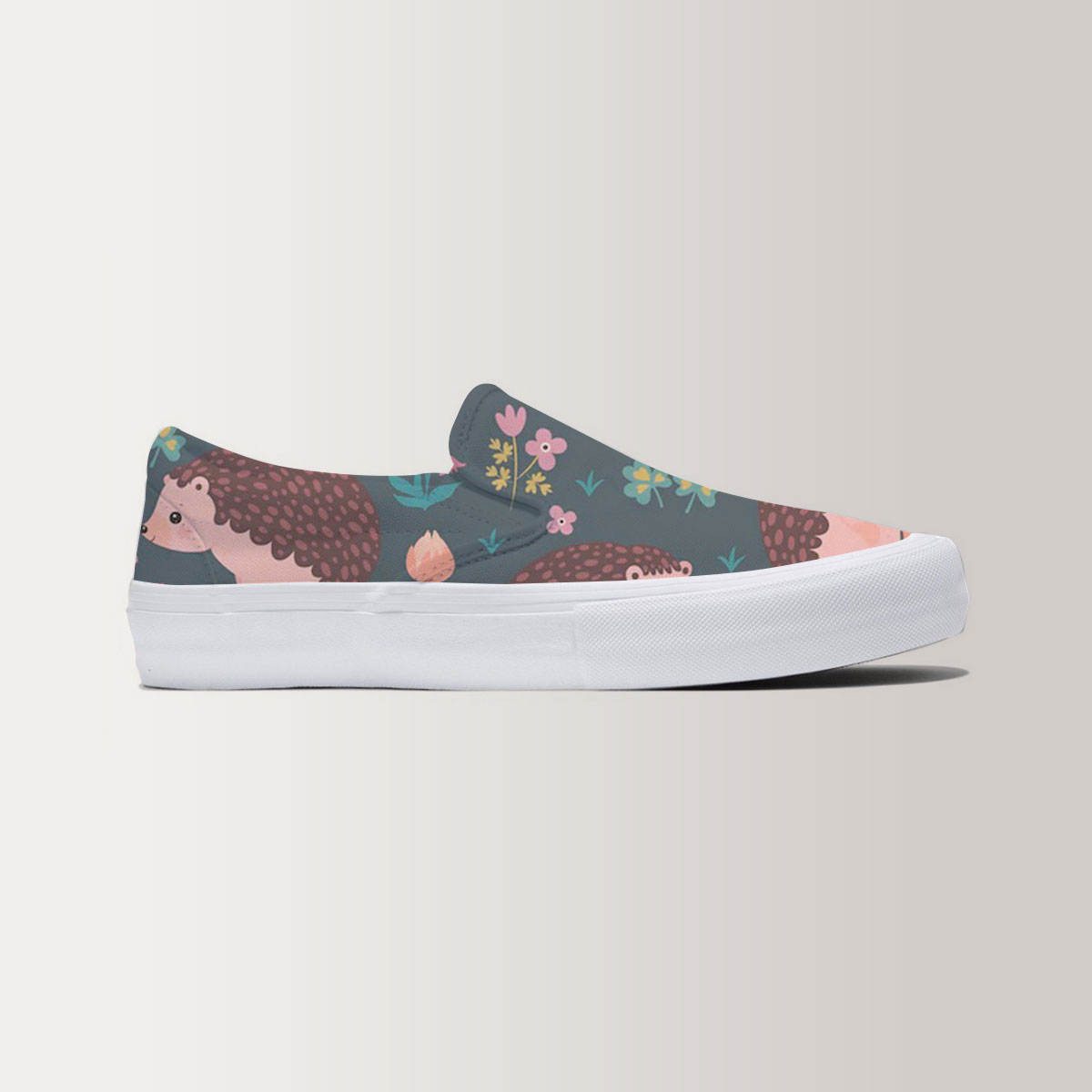 Flower Hedgehog Slip On Sneakers