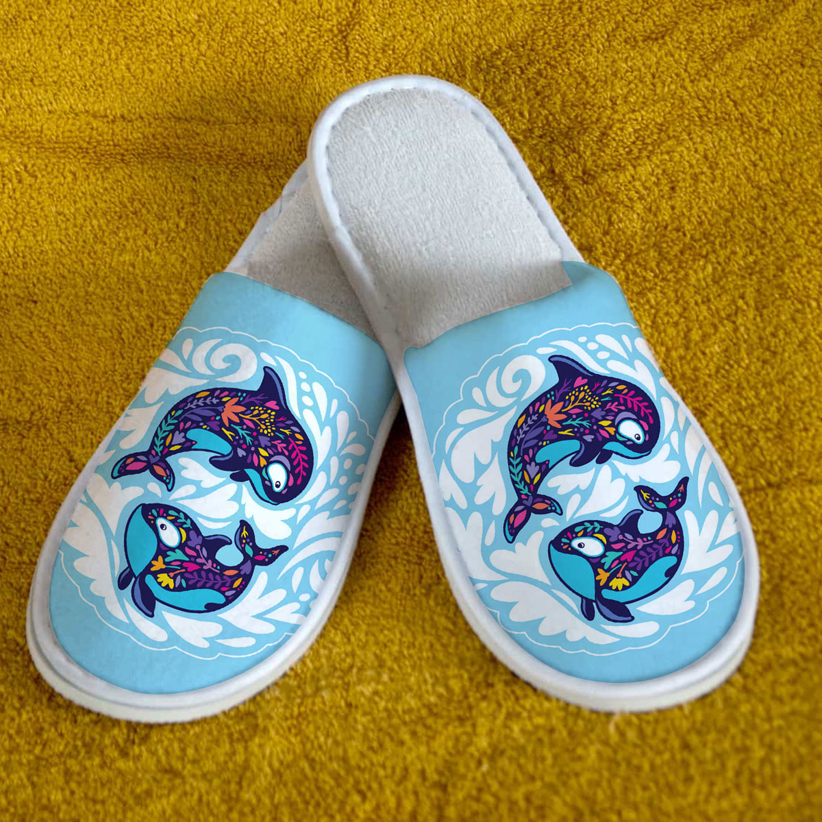 Double Floral Orca Slipper