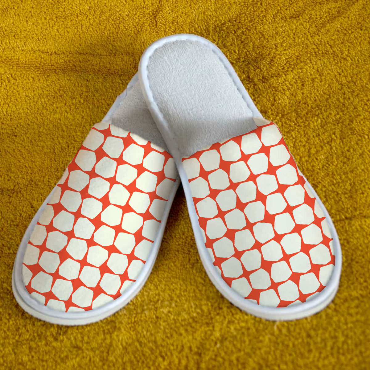 Mid Century In Red And White Slipper