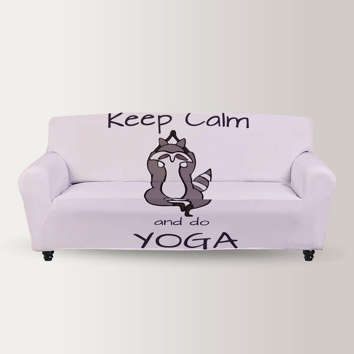 Calm And Yoga Raccoon Sofa Cover