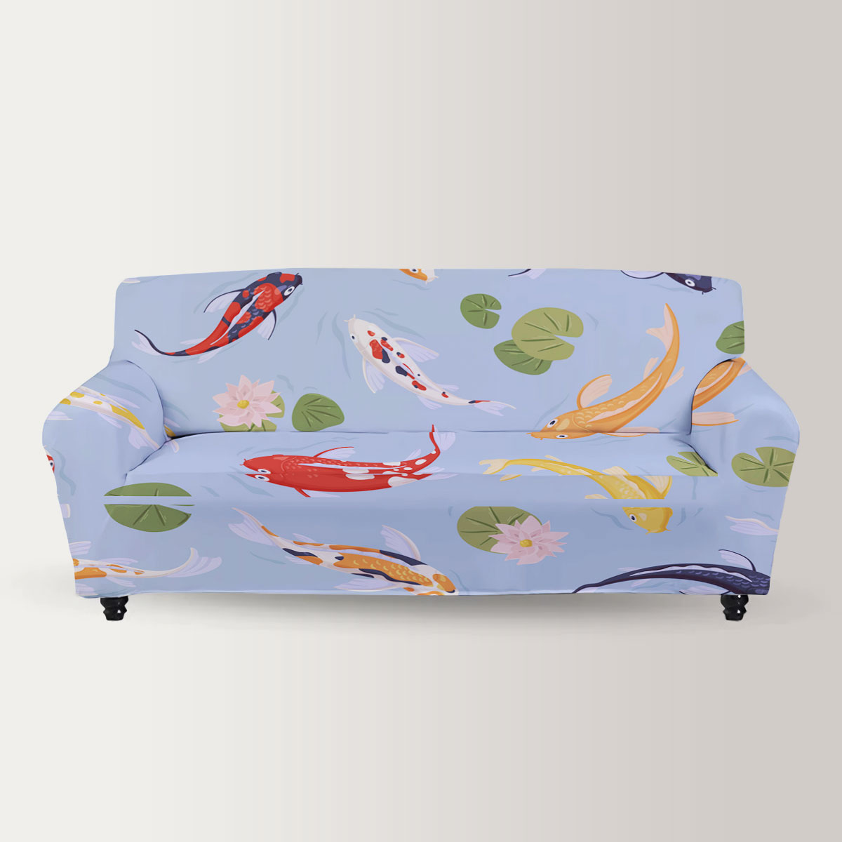 Colorful Koi Fish Sofa Cover