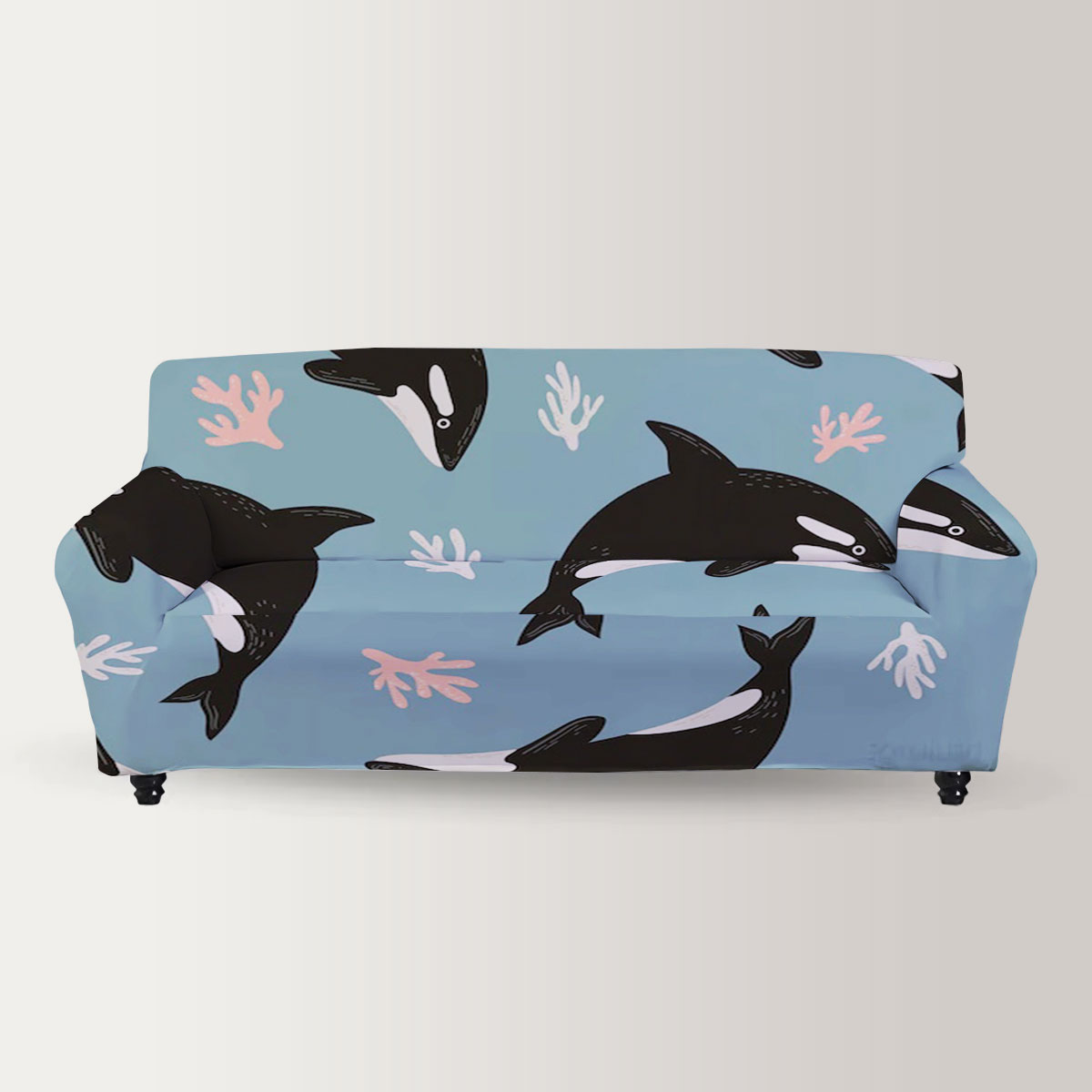 Coral Orca Sofa Cover