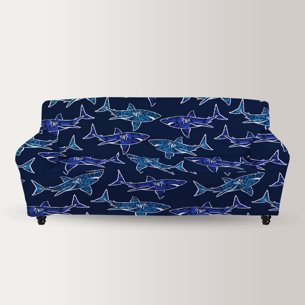 Dark Great White Shark Sofa Cover