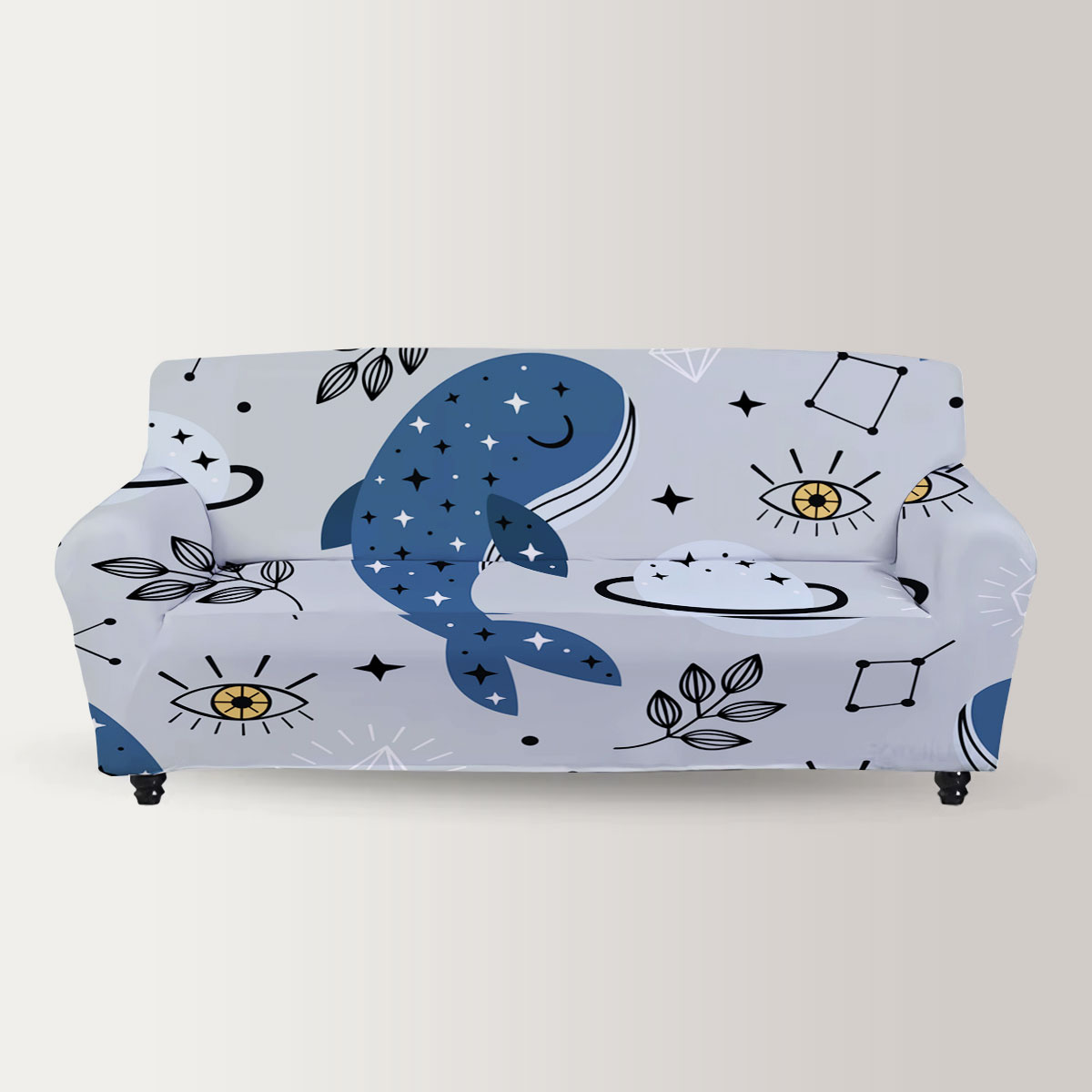 Dreamy Blue Whale Sofa Cover