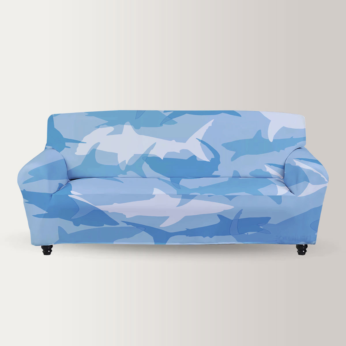 Family Great White Shark Sofa Cover