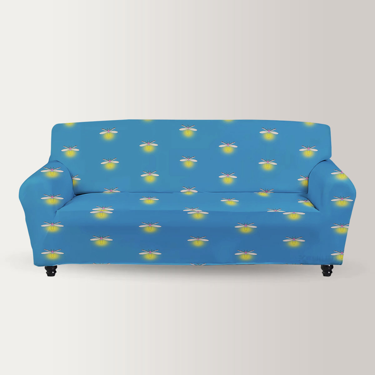 Fireflies On Blue Sofa Cover