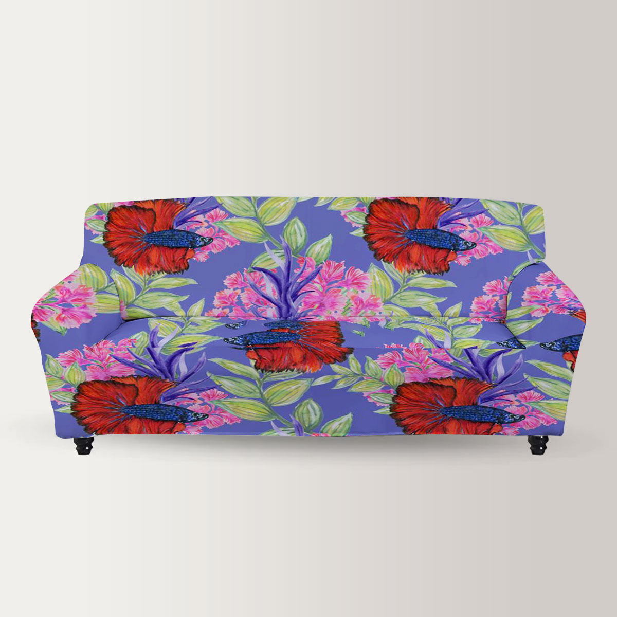Floral Betta Fish Sofa Cover