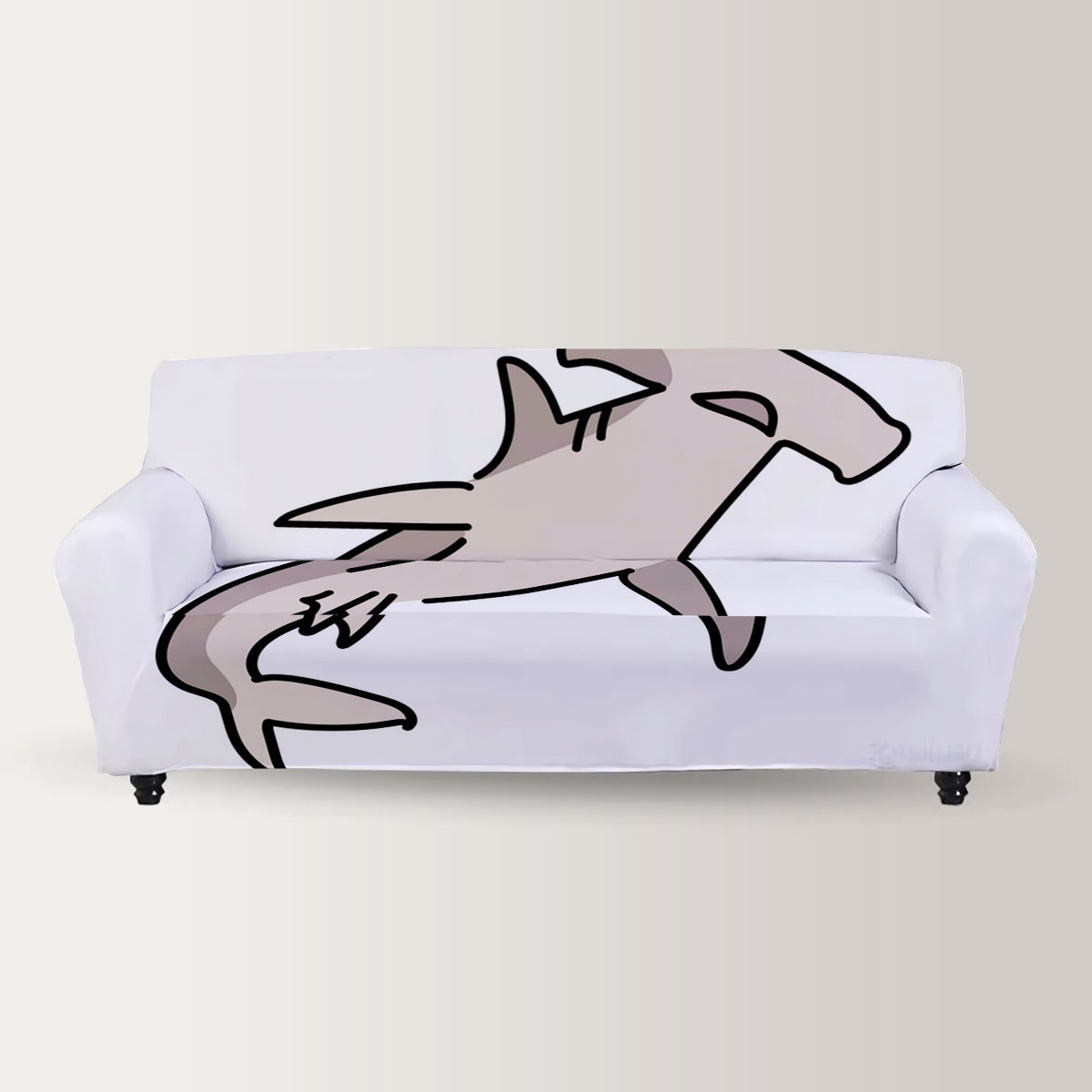 Gray Hammerhead Shark Sofa Cover