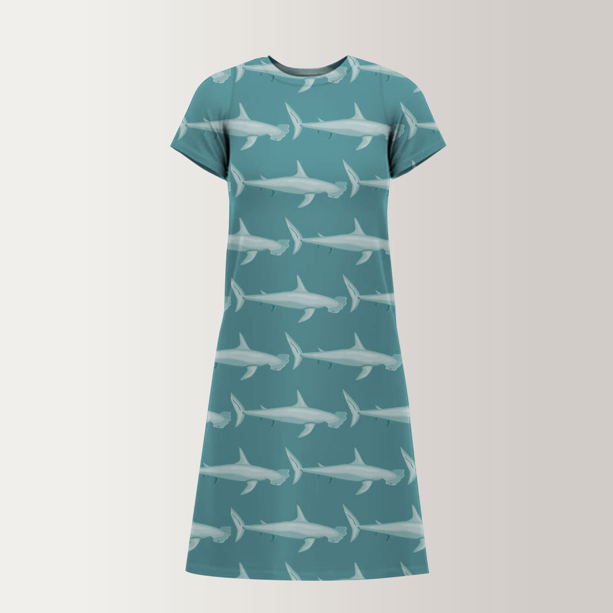 Sea Hammerhead Shark T-Shirt Dress