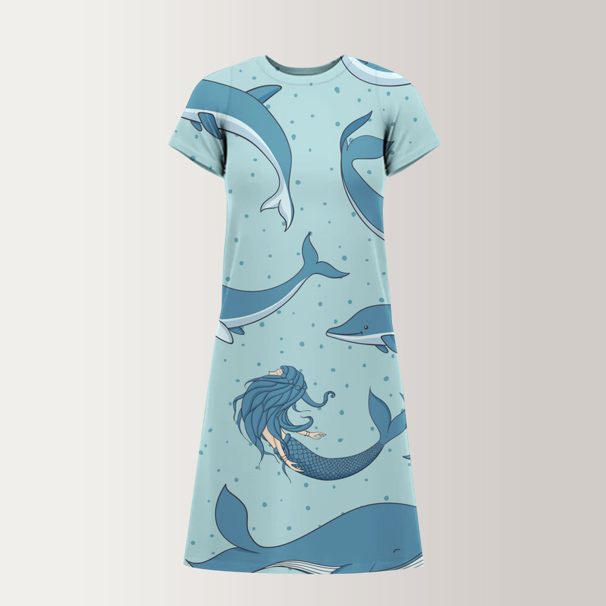 Siren Narwhal T-Shirt Dress