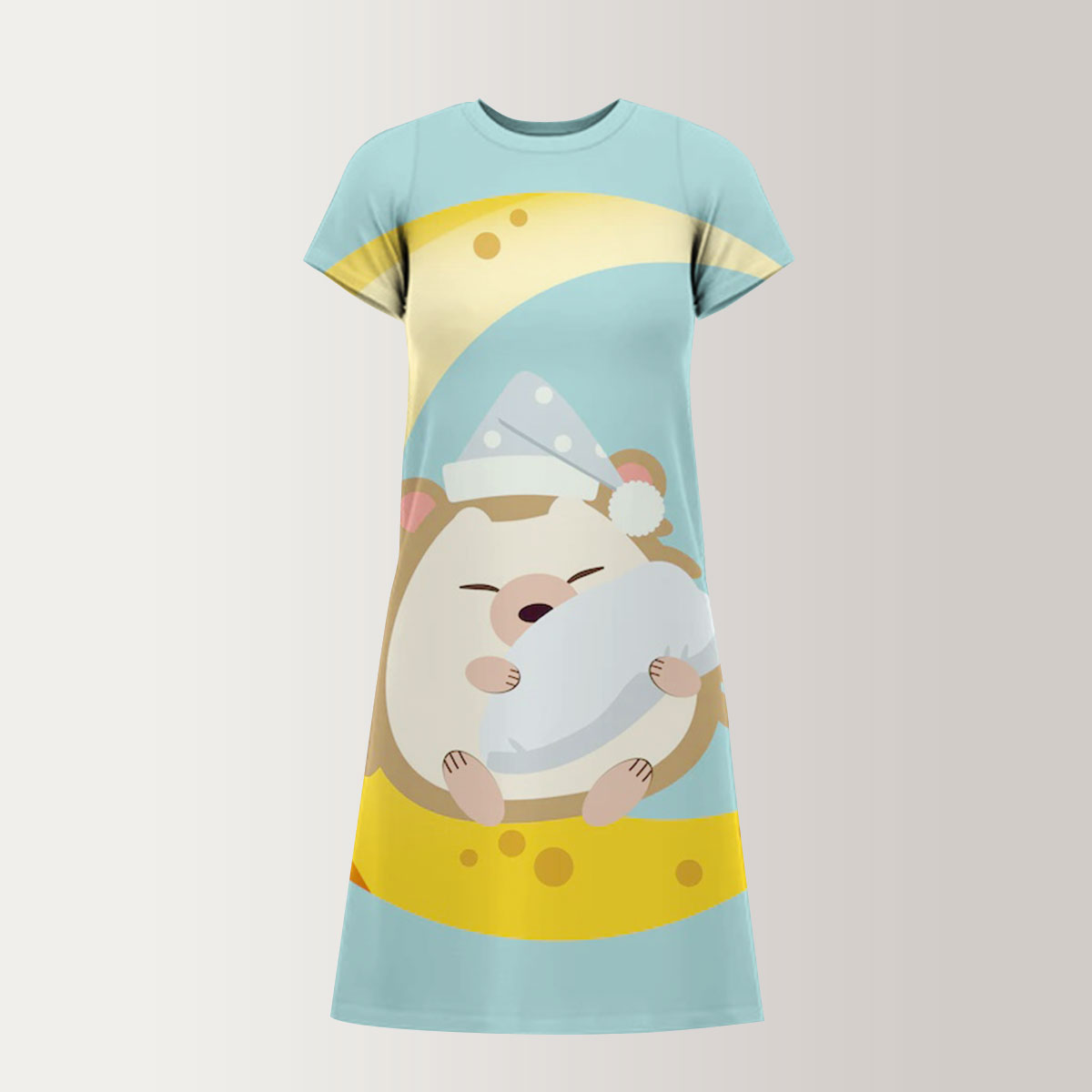 Sleepy Hedgehog T-Shirt Dress