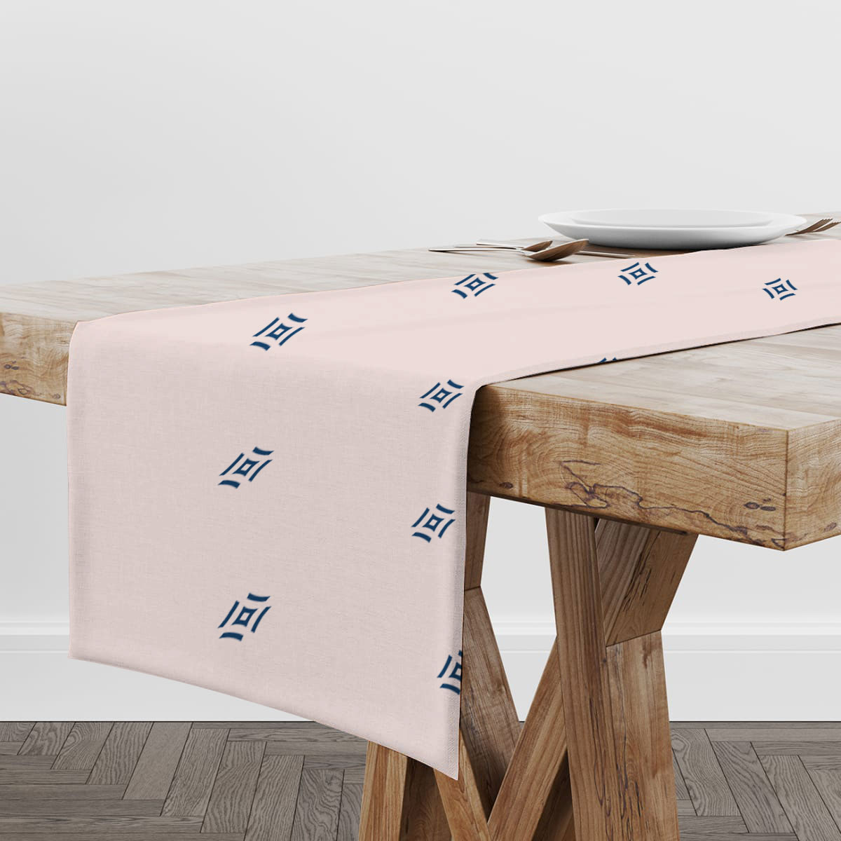 Minimalist. Abstract Geometric Floral Table Runner
