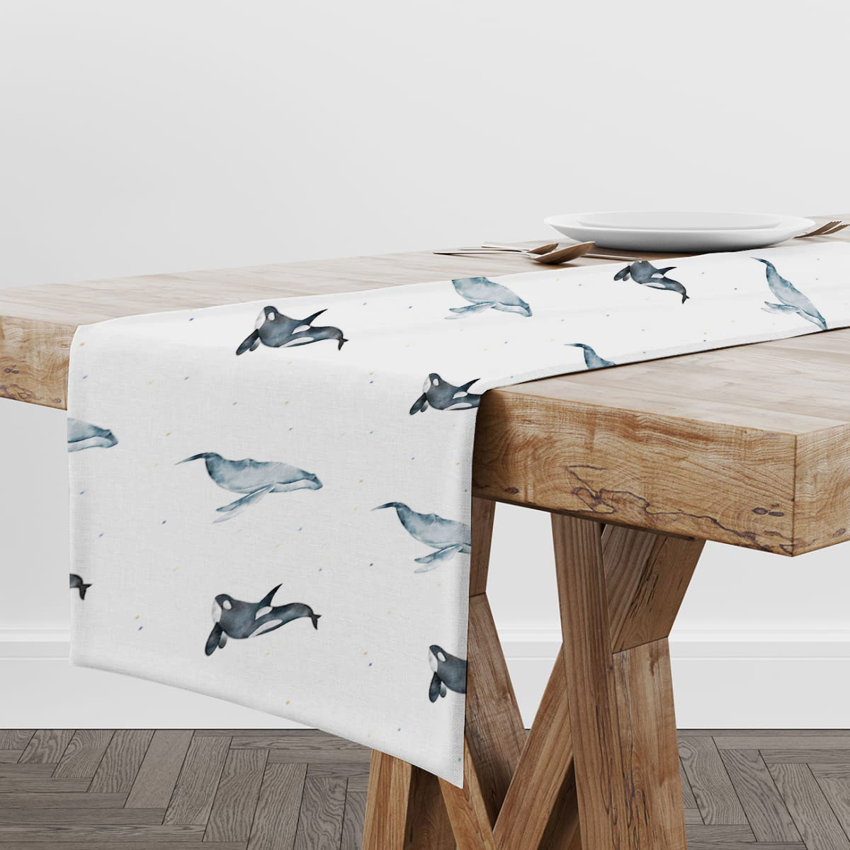 Orca And Whale Table Runner