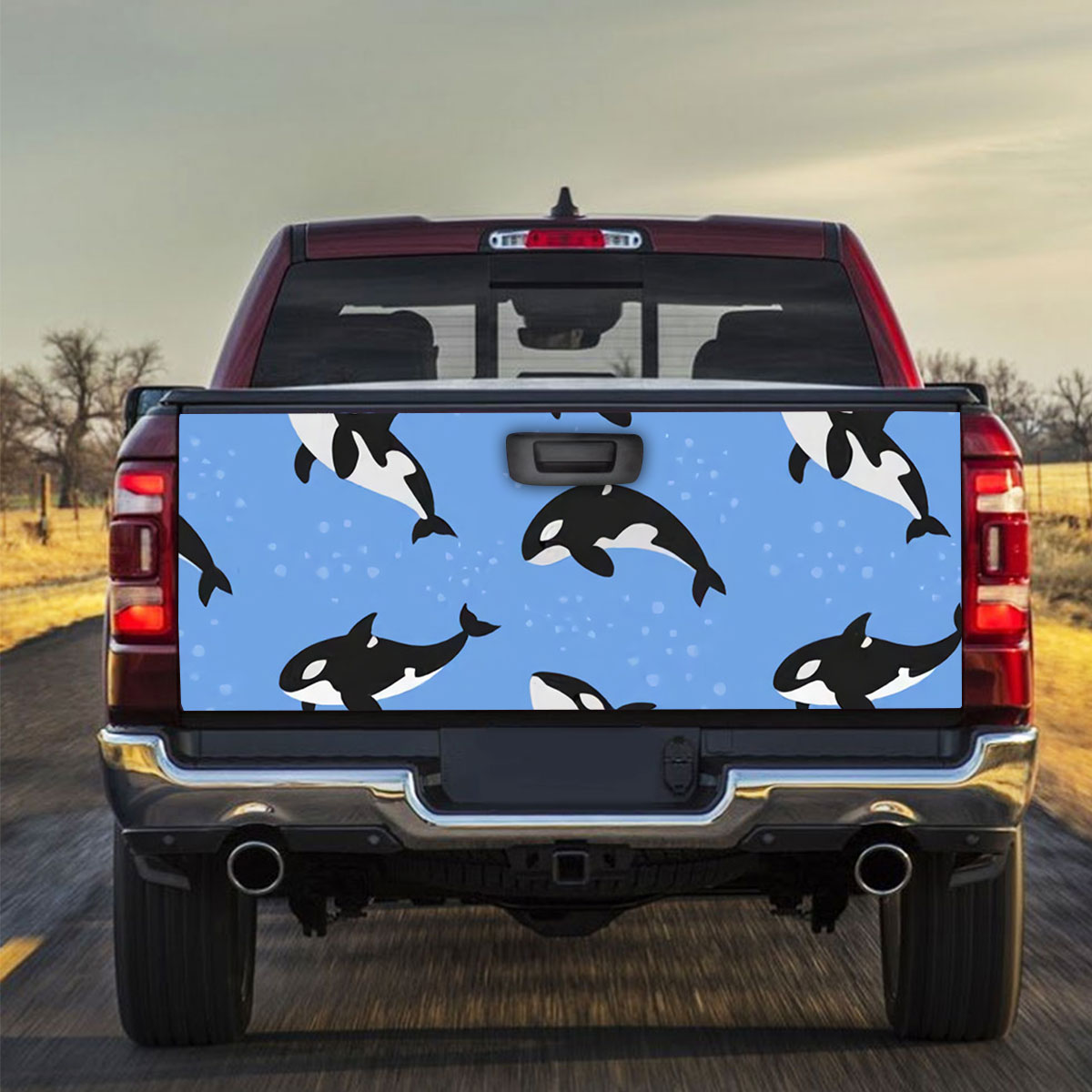Ocean Orca Whale Truck Bed Decal