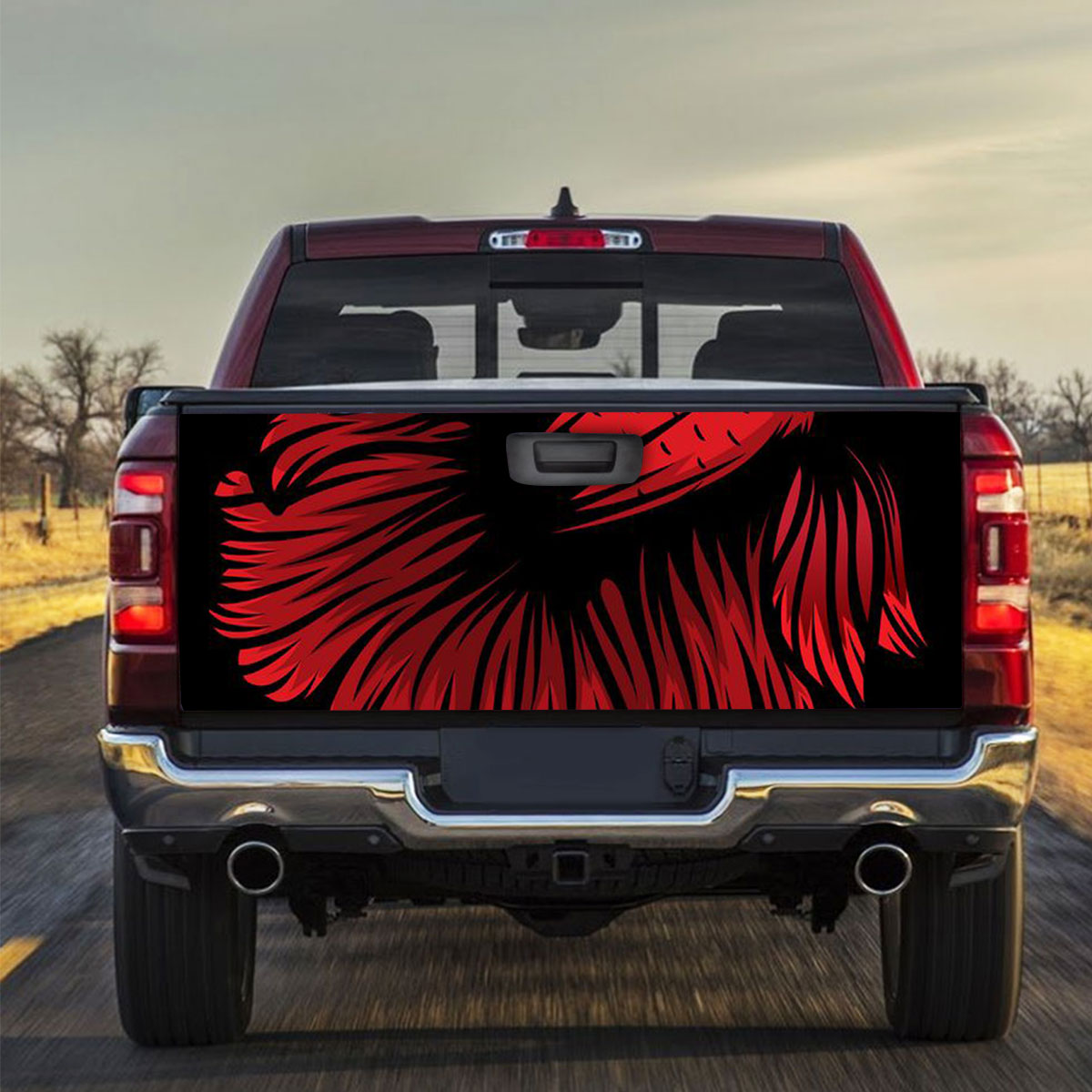 Red Betta Fish Truck Bed Decal