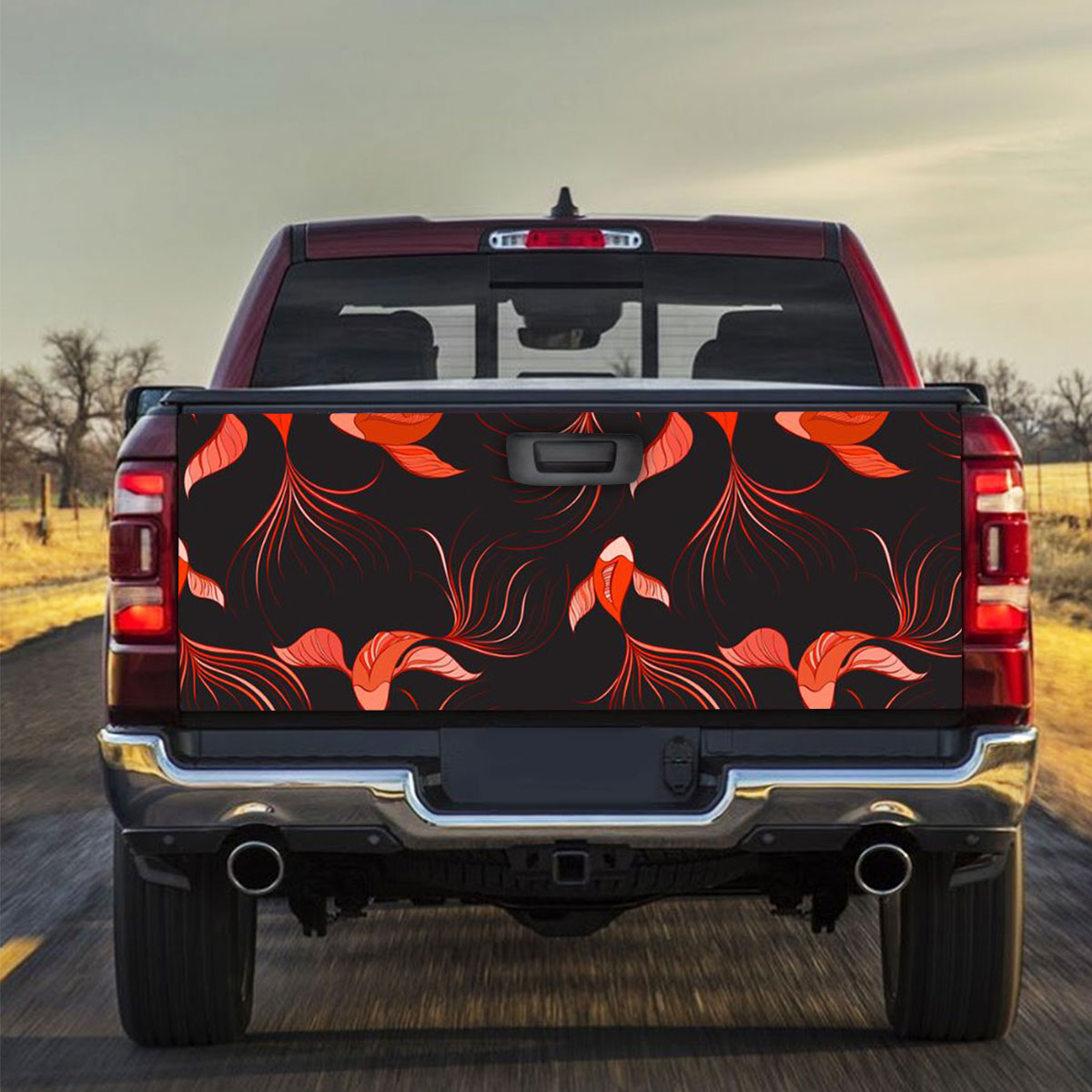 Red Koi Fish Truck Bed Decal