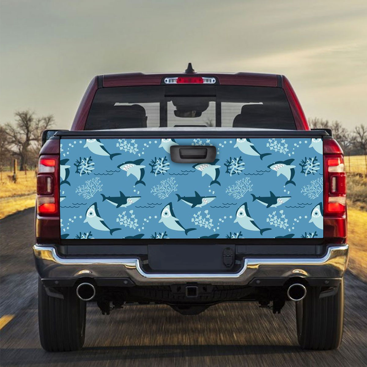 Seaweed Great White Shark Truck Bed Decal
