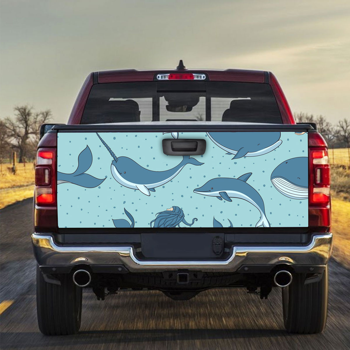 Siren Narwhal Truck Bed Decal