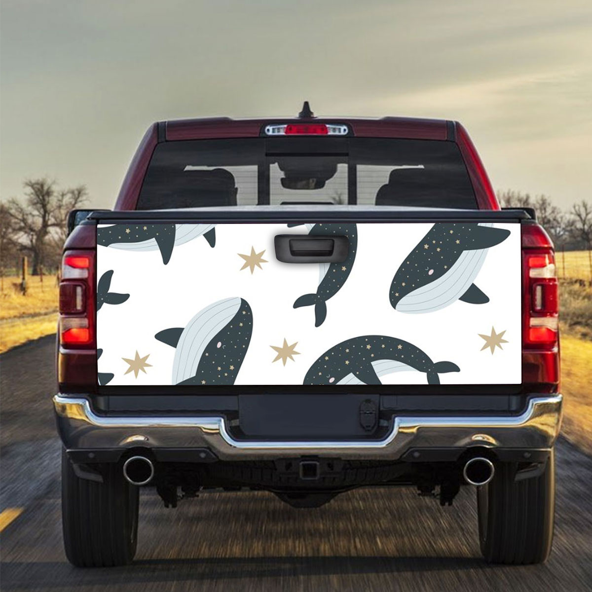 Star Narhwhal Whale Truck Bed Decal