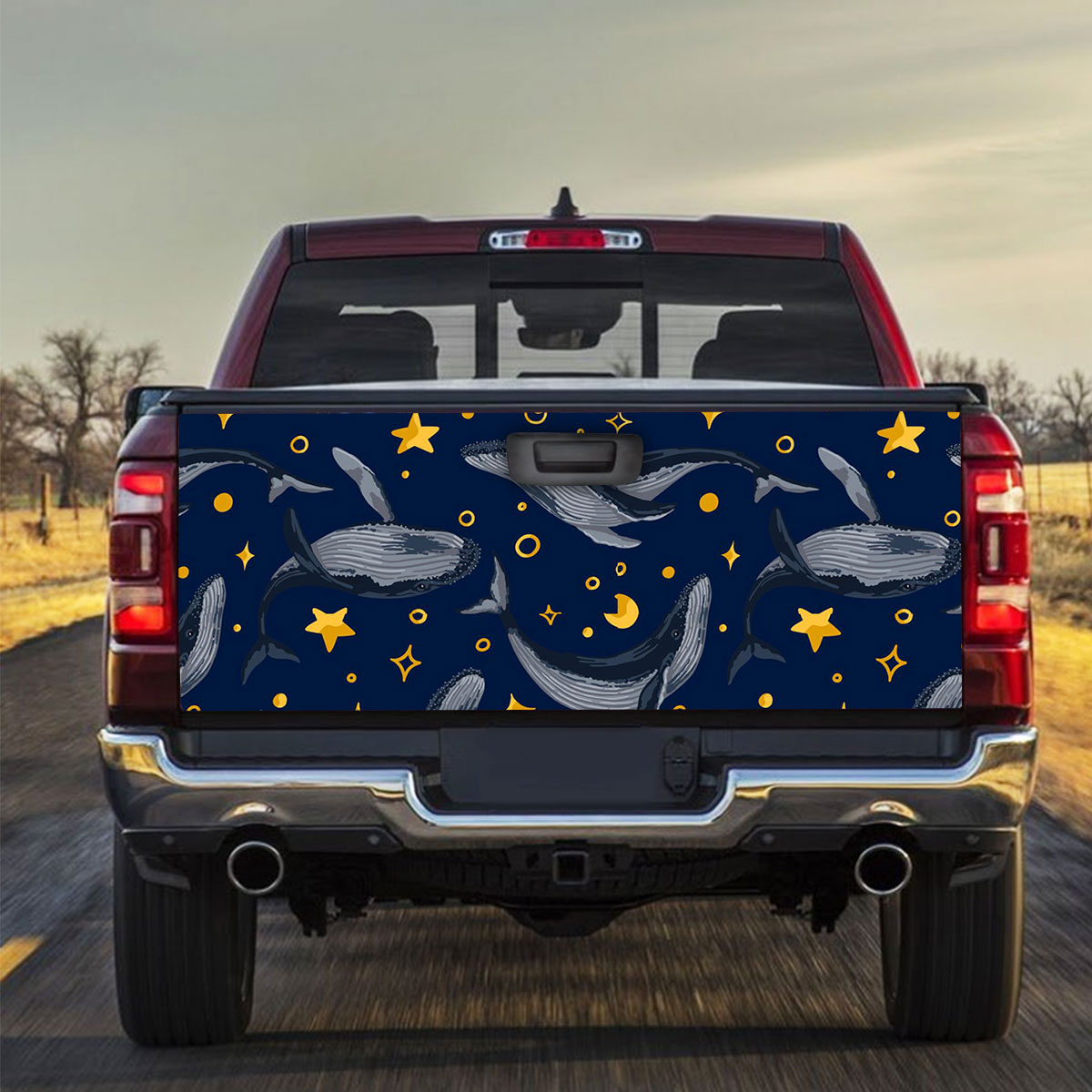 Starlight Blue Whale Truck Bed Decal