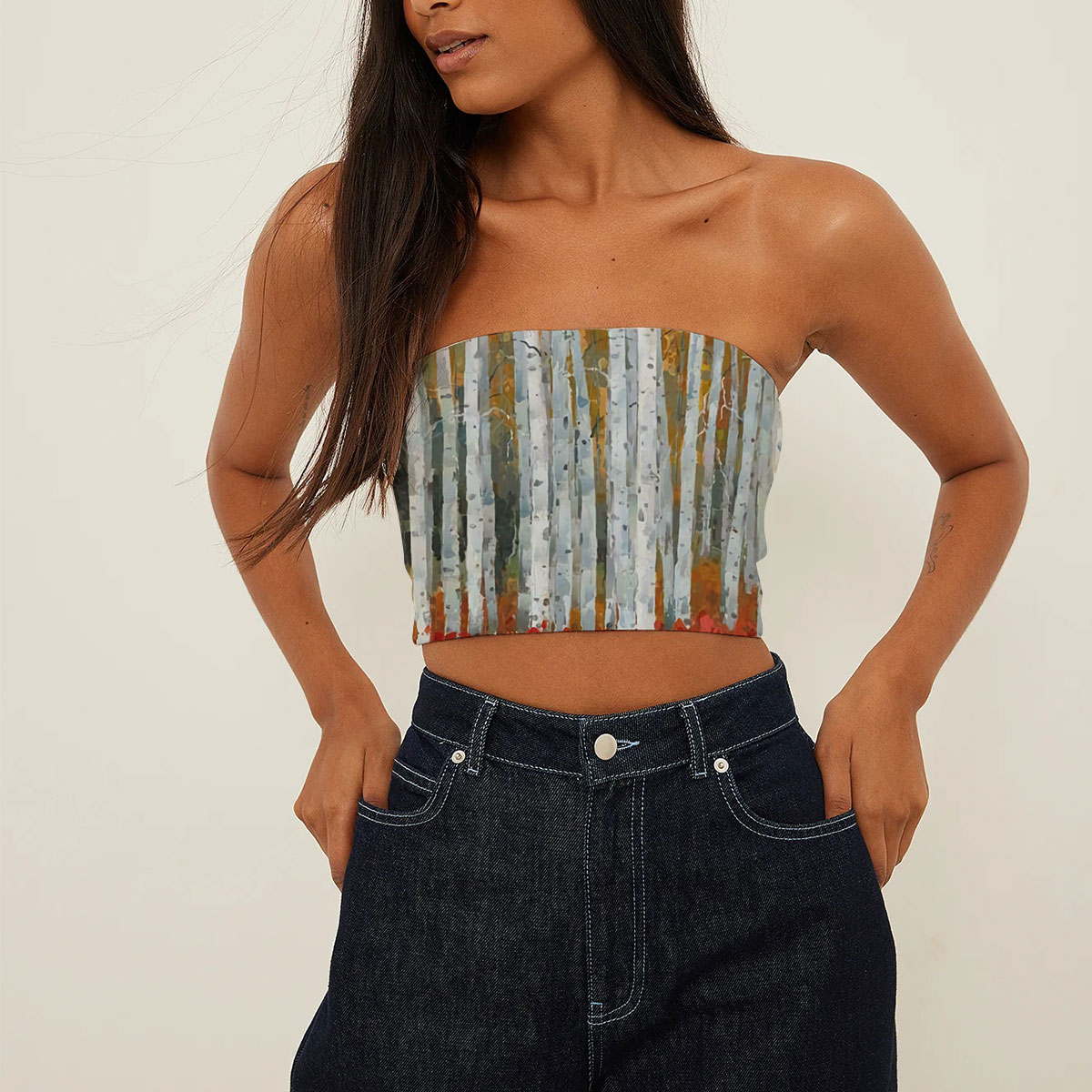 Red Birch Tree Tube Top
