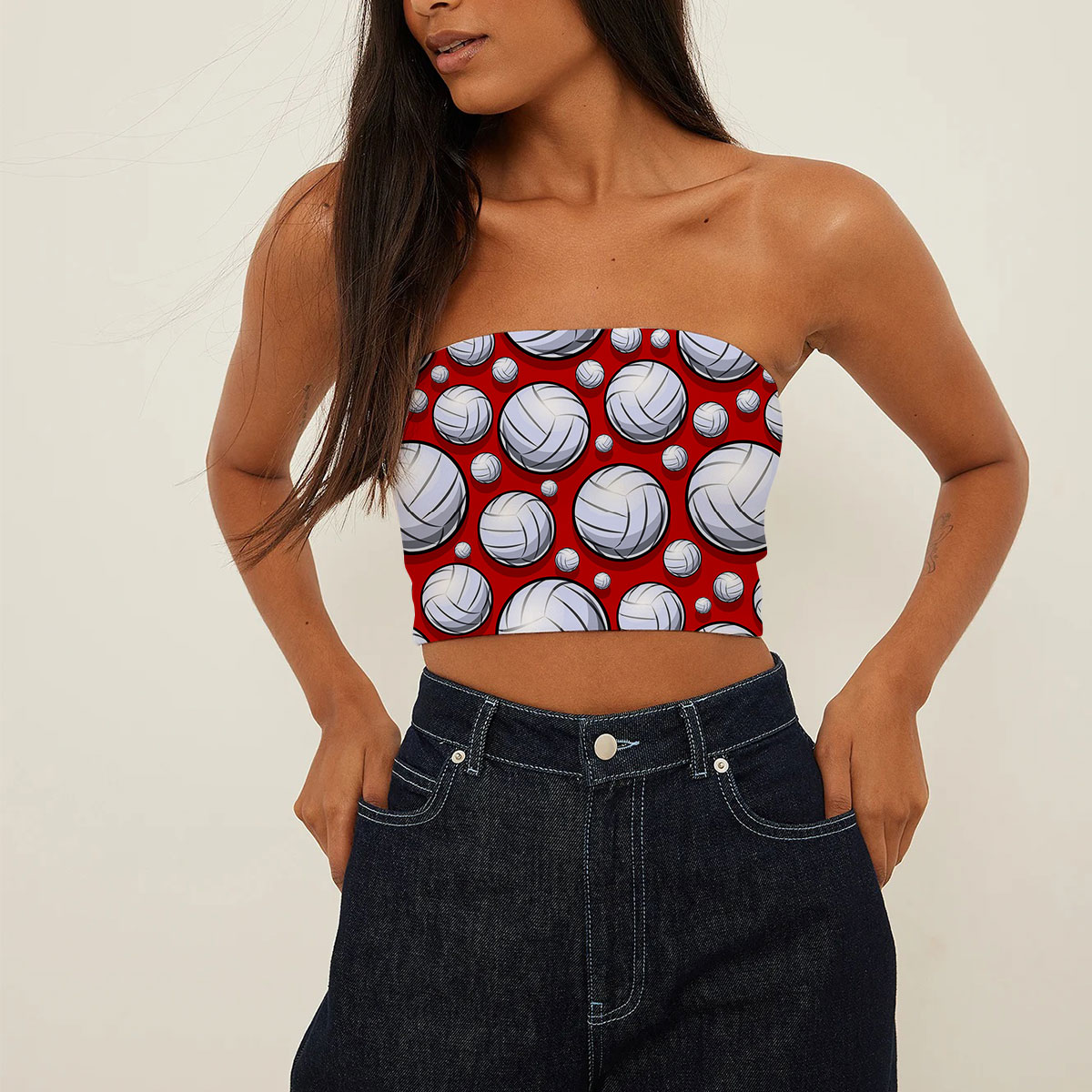 Red Volleyball Tube Top