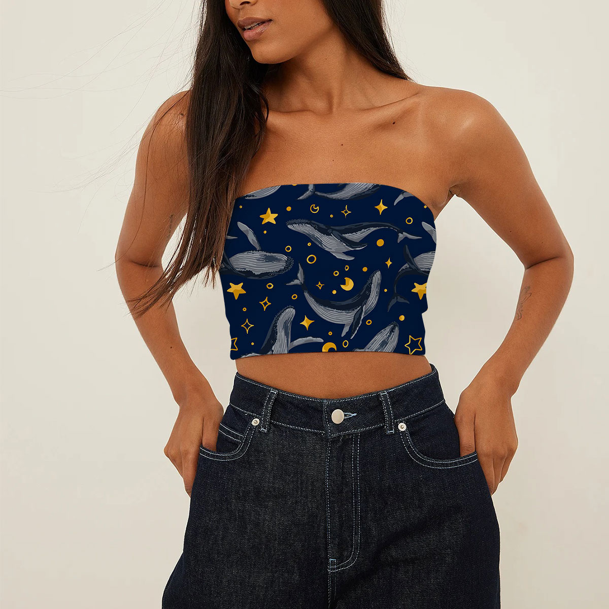 Starlight Blue Whale Tube Top