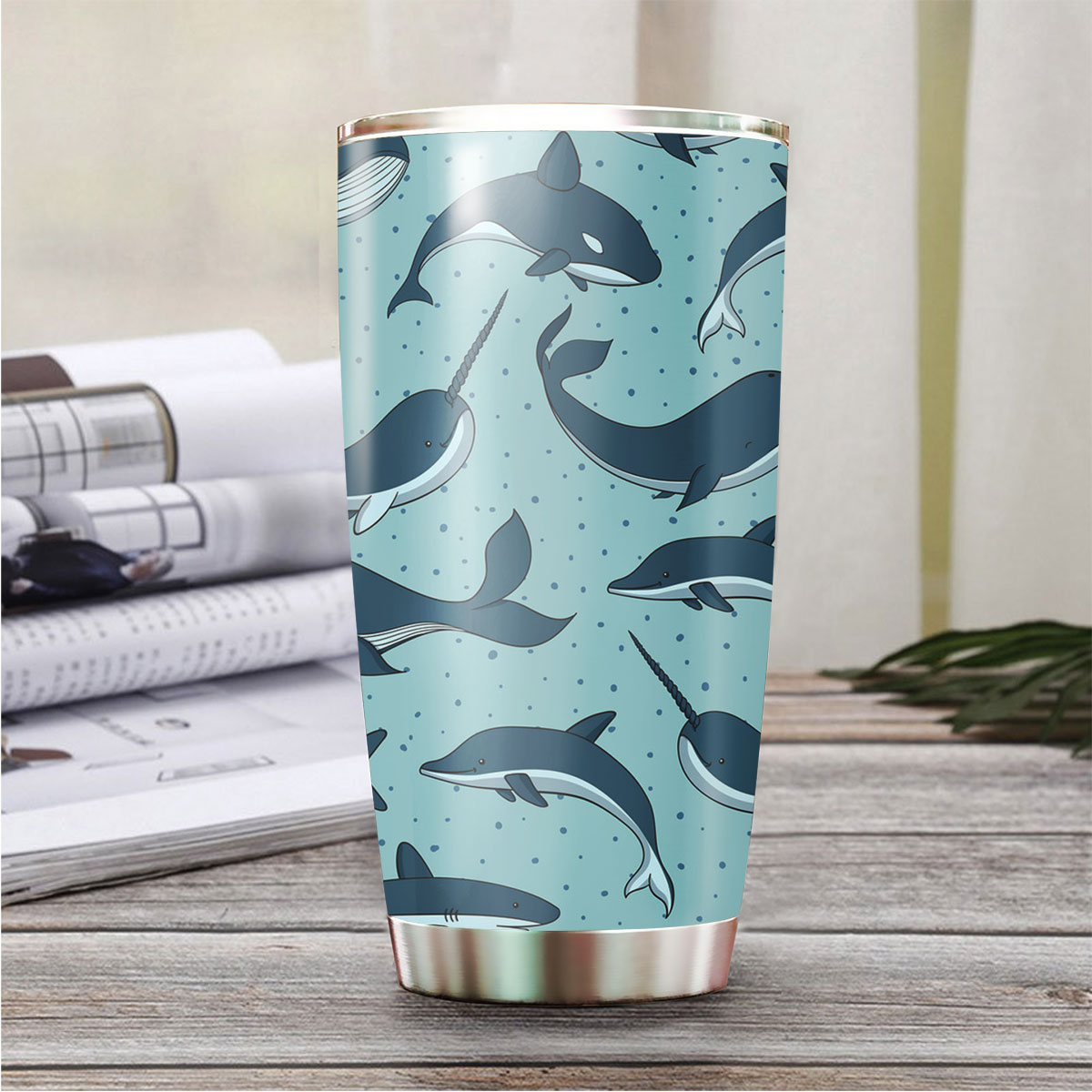 Narwhal Whale Shark Dolphin Tumbler
