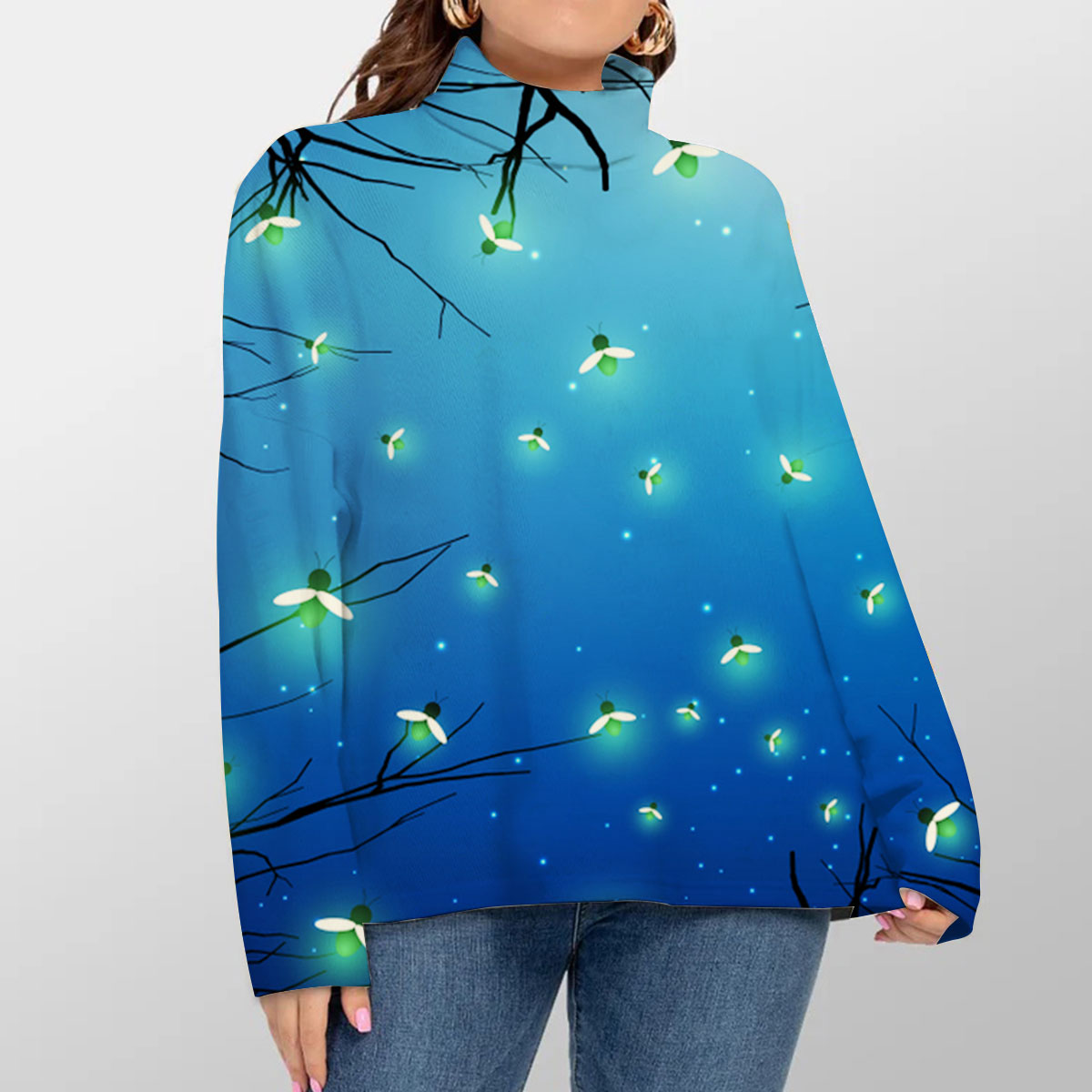 Moonlight Fireflies Turtleneck Sweater