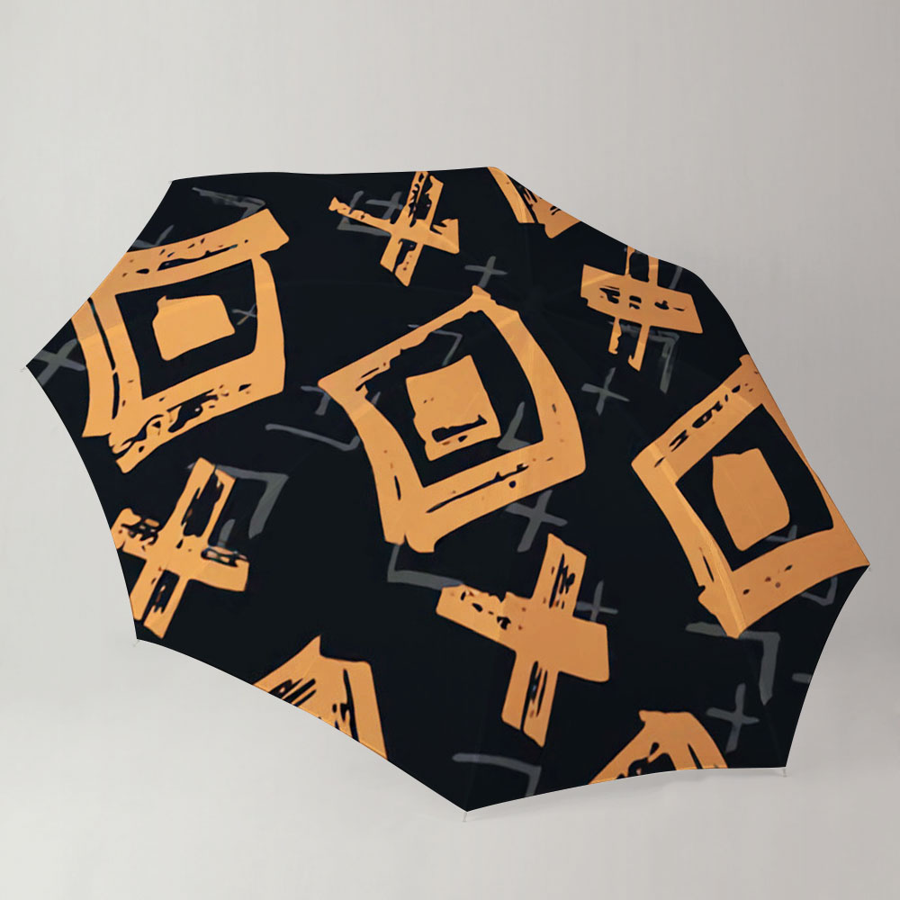 Orange Wabi Sabi Umbrella